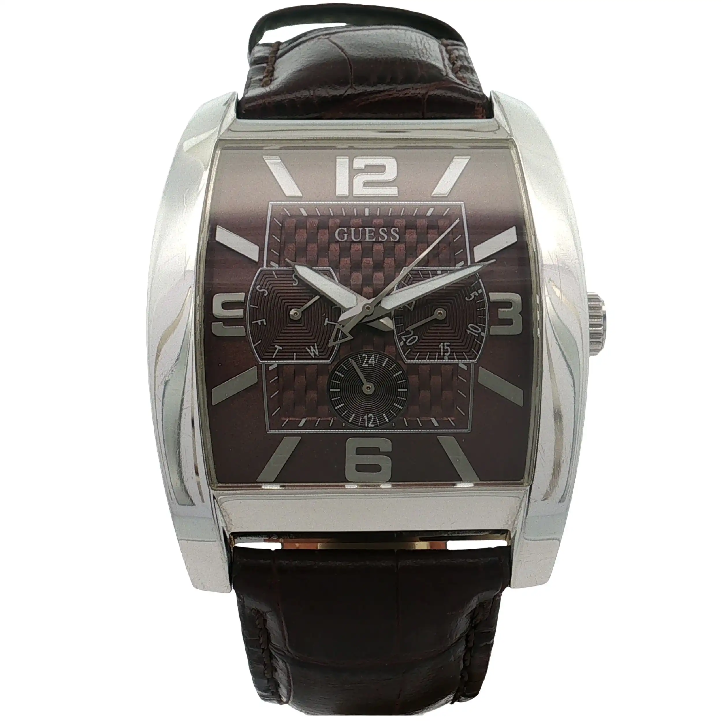 Herrenuhr Guess Quarz Lederarmband Herrenuhr Guess Quarz Lederarmband