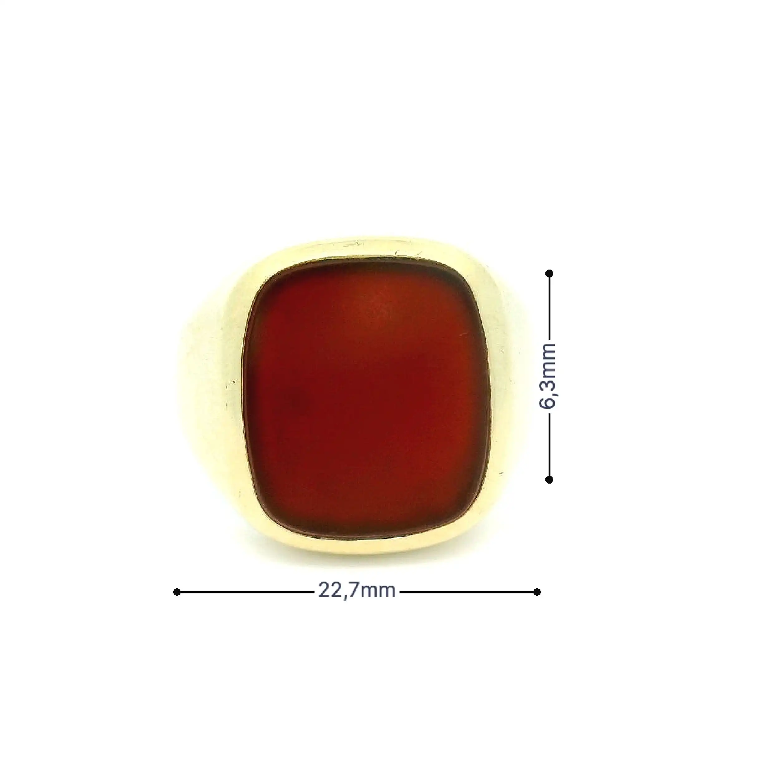 Herrenring Gelbgold mit Carneol Herrenring Gelbgold mit Carneol