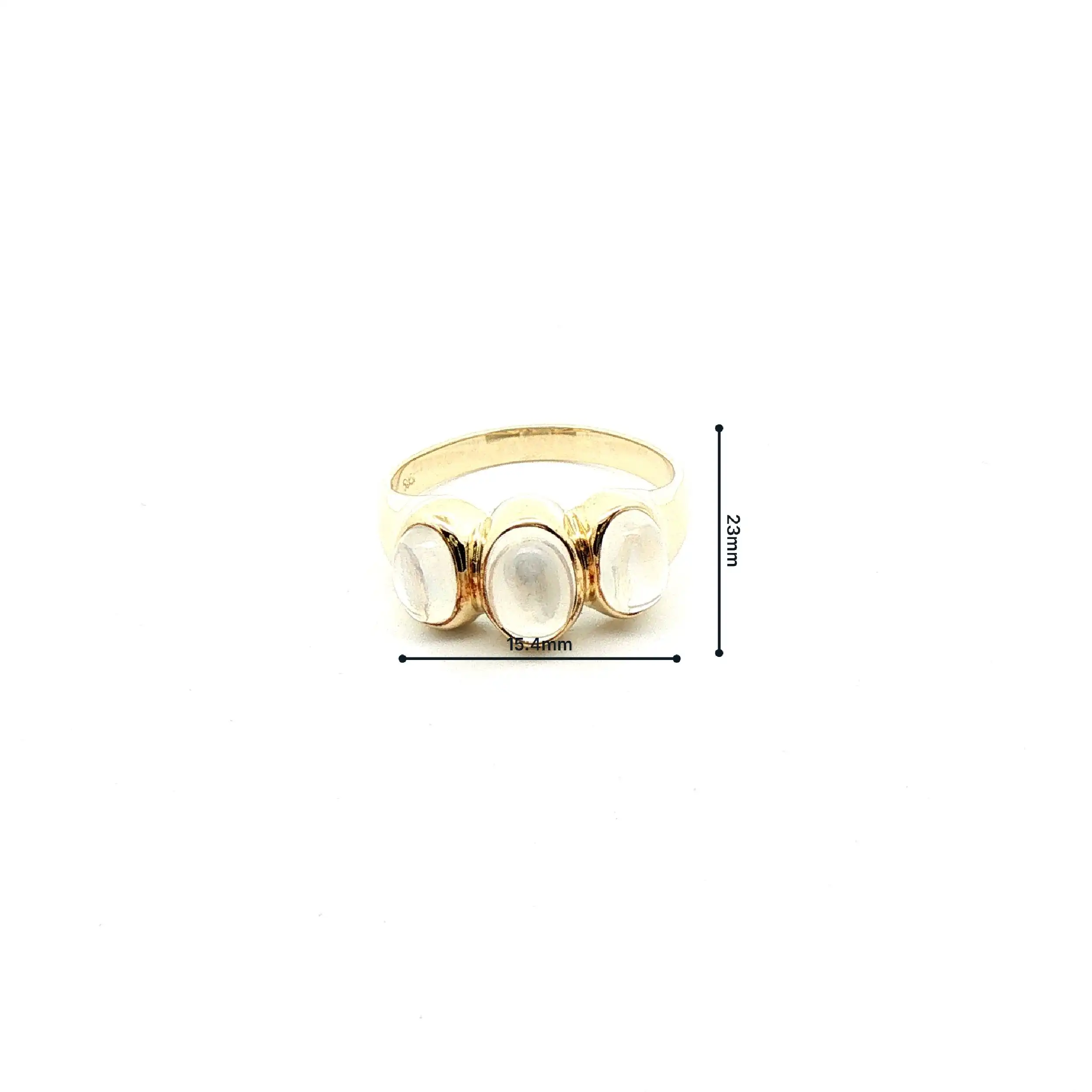 Ring Gelbgold mit Mondsteinen Ring Gelbgold mit Mondsteinen