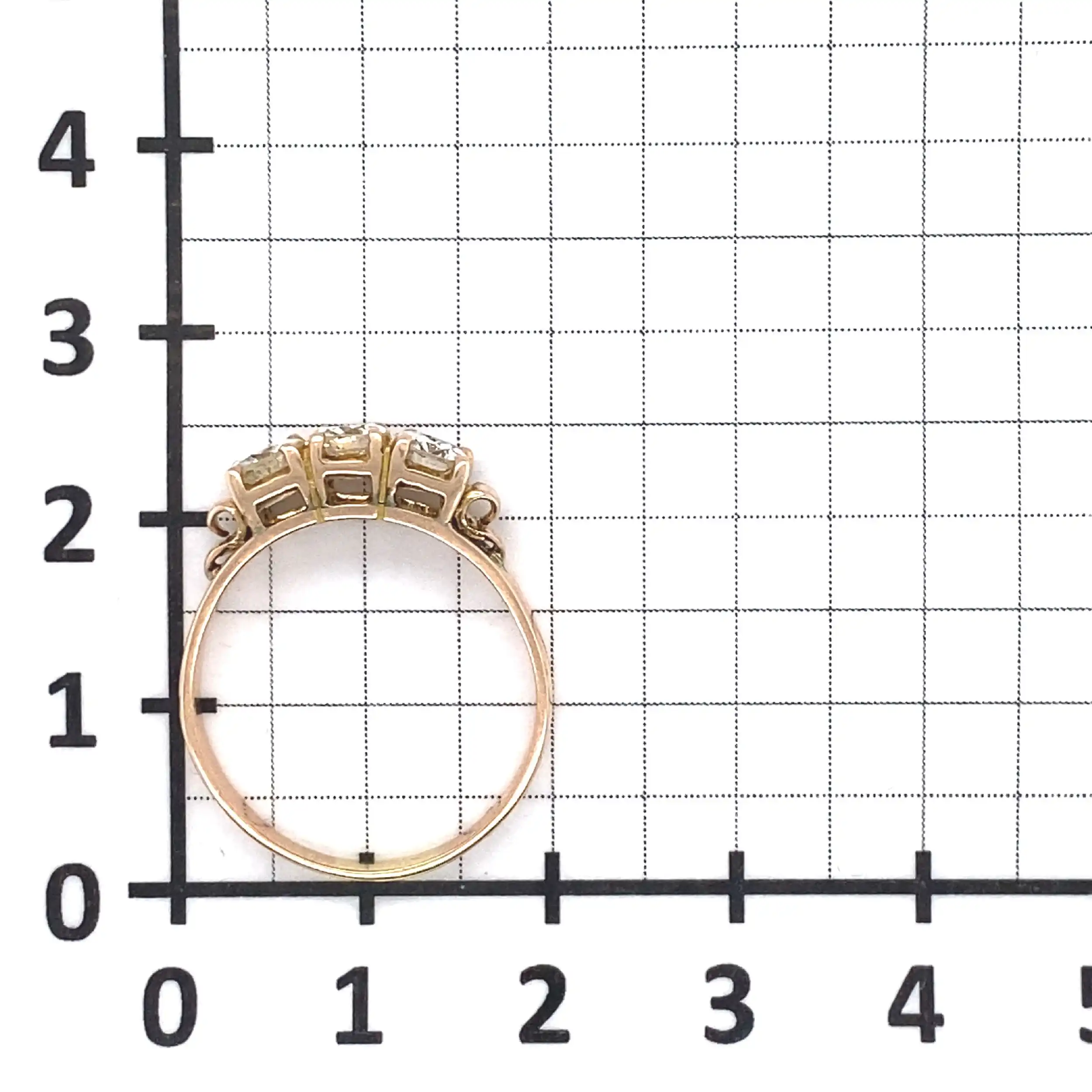 Ring Rotgold mit 3 Brillanten Ring Rotgold mit 3 Brillanten