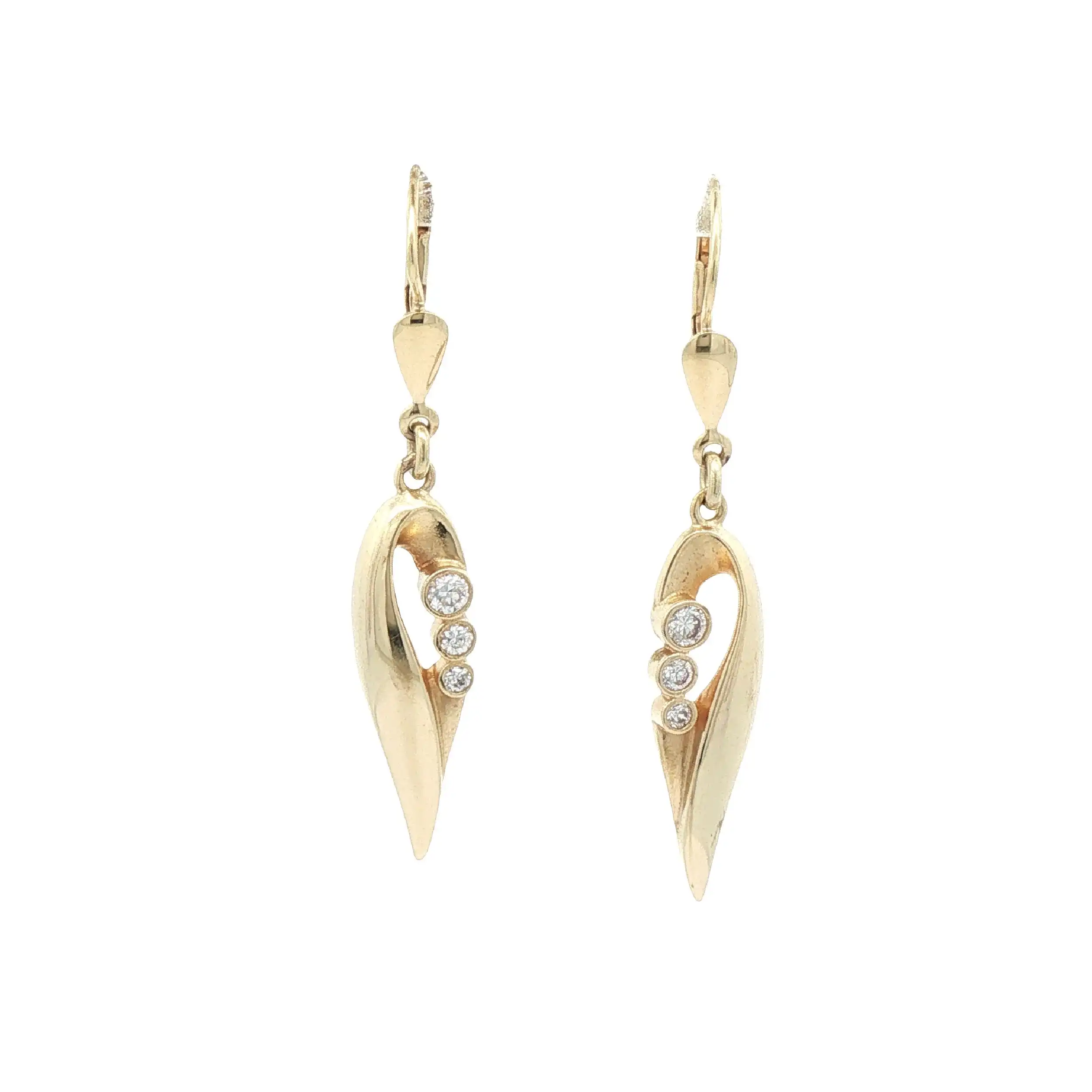 Ohrhänger Gelbgold mit Zirkonia