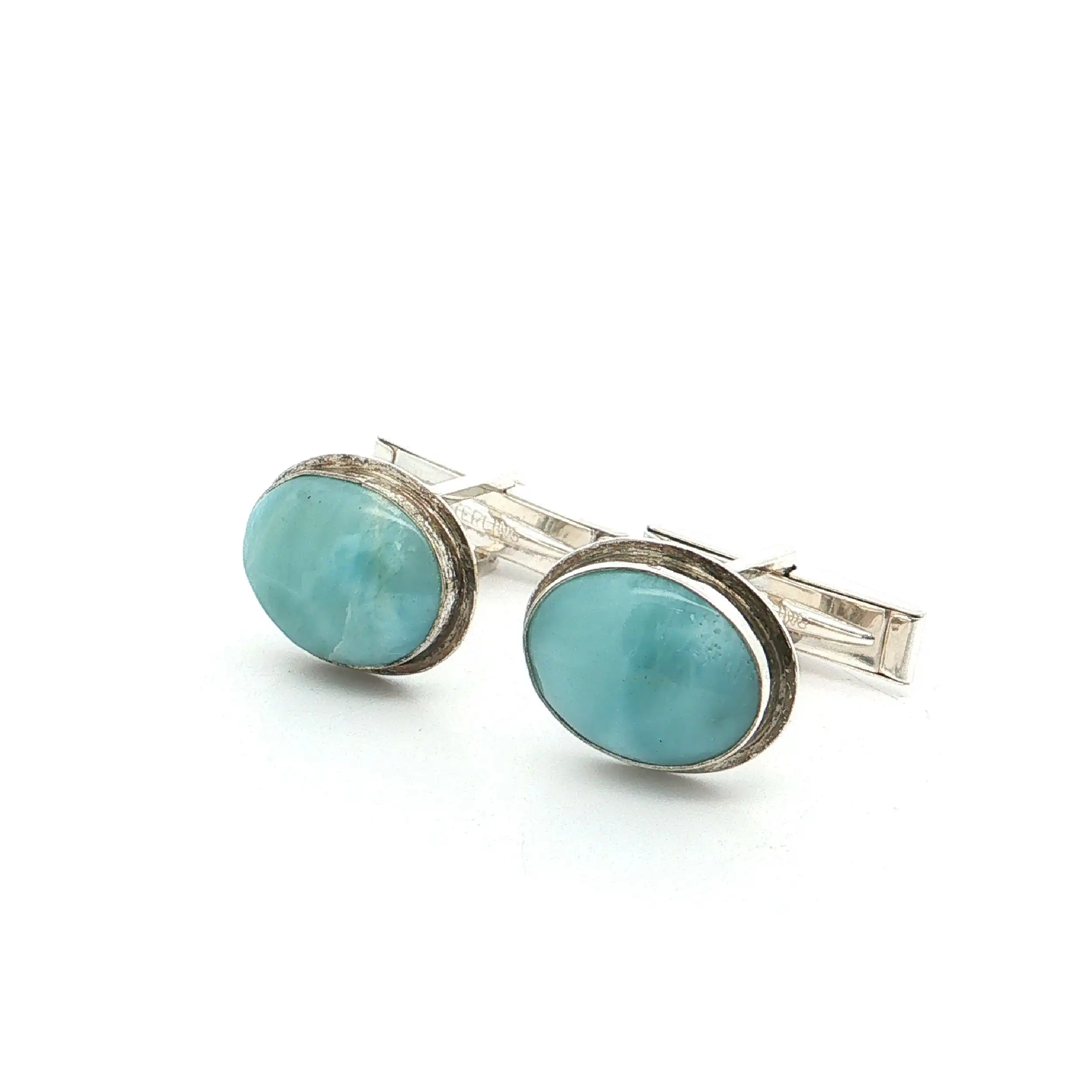 Manschettenknöpfe Silber mit Larimar