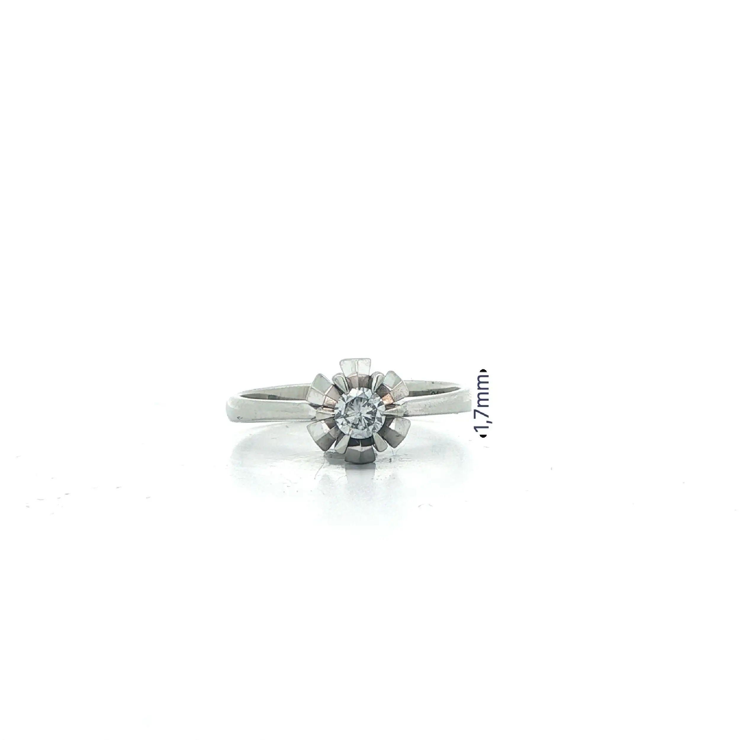 Ring Weißgold mit Solitär Brillant