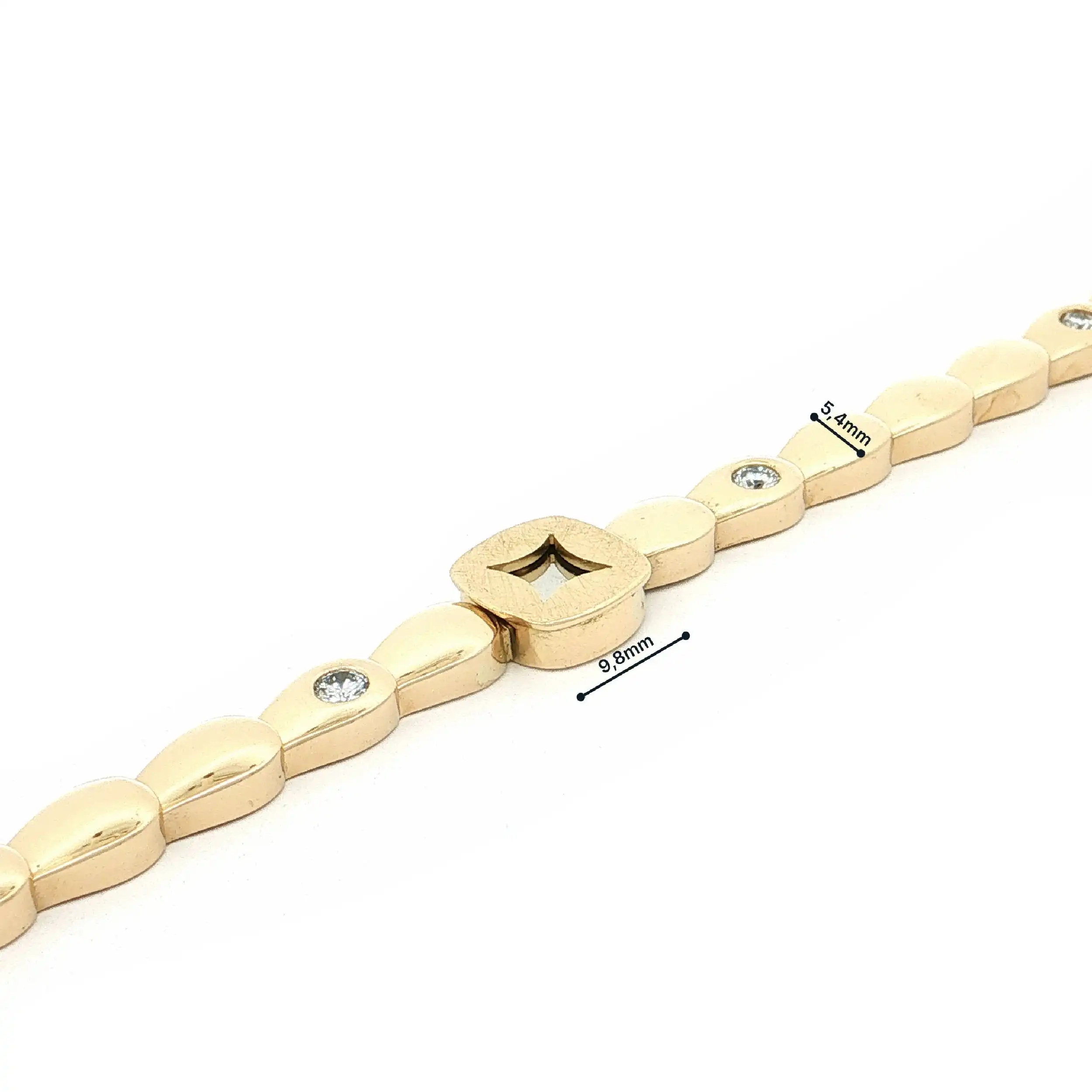 Armband Gelbgold/Platin mit Brillanten