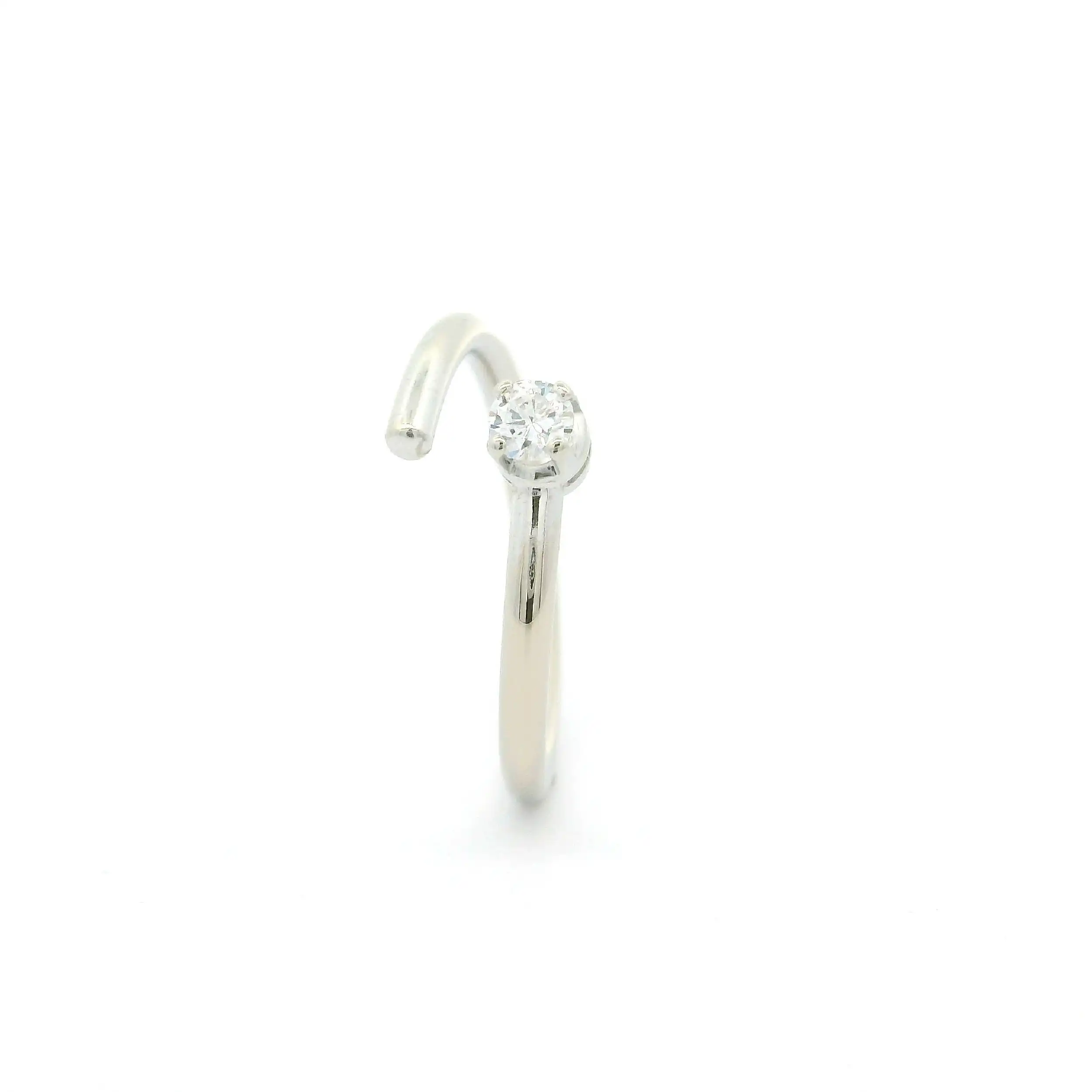 Ring Weißgold mit Brillant Ring Weißgold mit Brillant