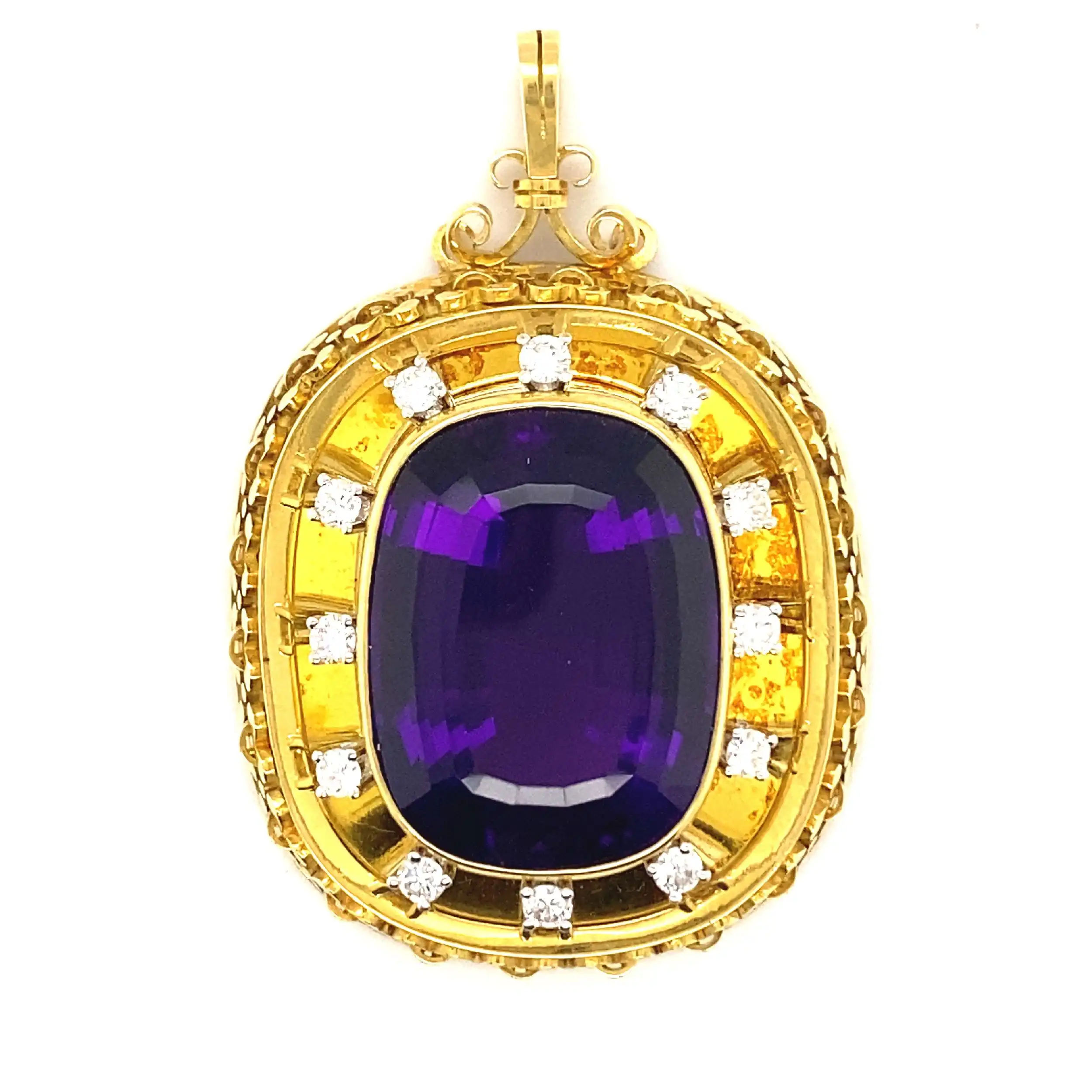 Anhänger Gelbgold mit Amethyst & Brillanten Anhänger Gelbgold mit Amethyst & Brillanten