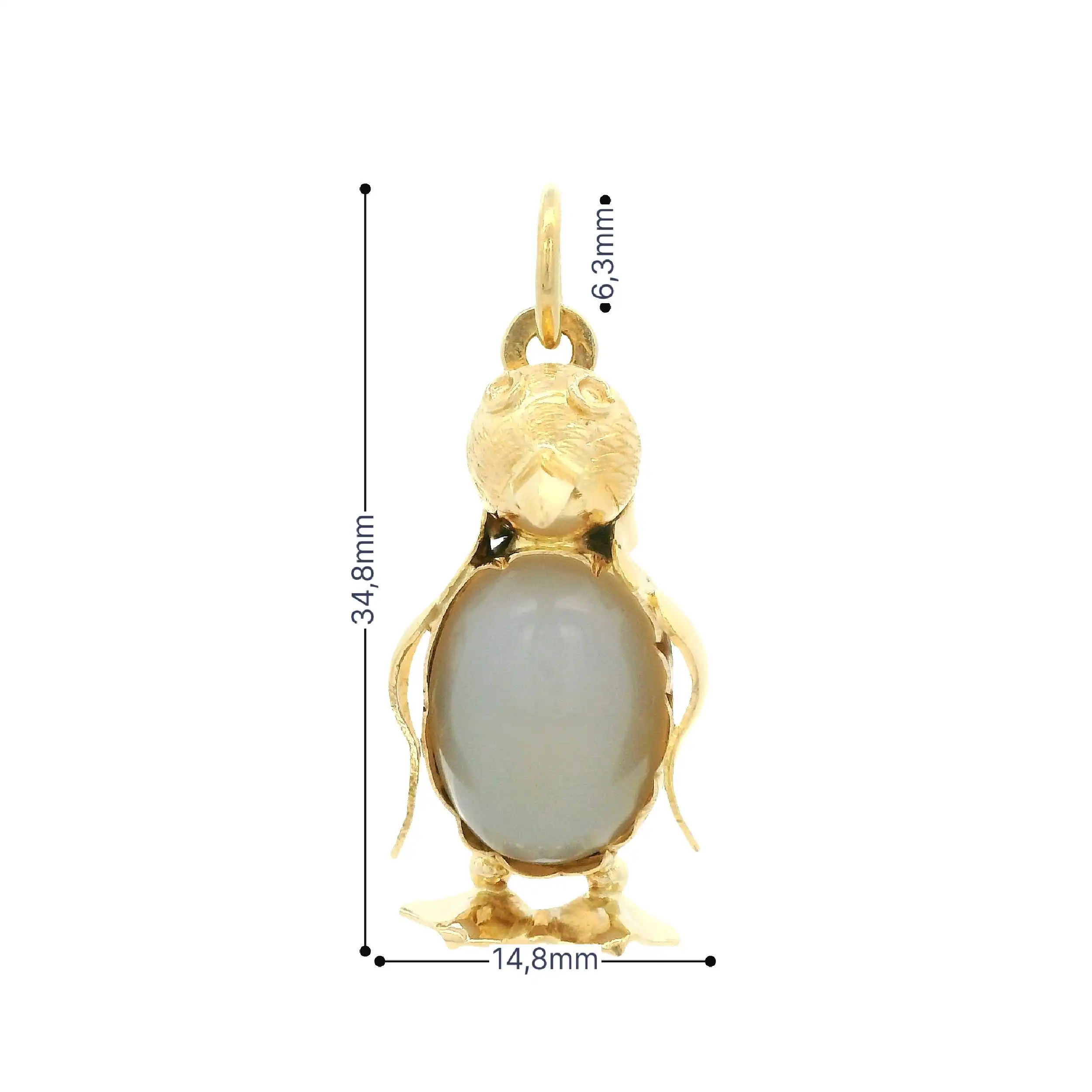 Anhänger Gelbgold Pinguin mit Farbstein Anhänger Gelbgold Pinguin mit Farbstein