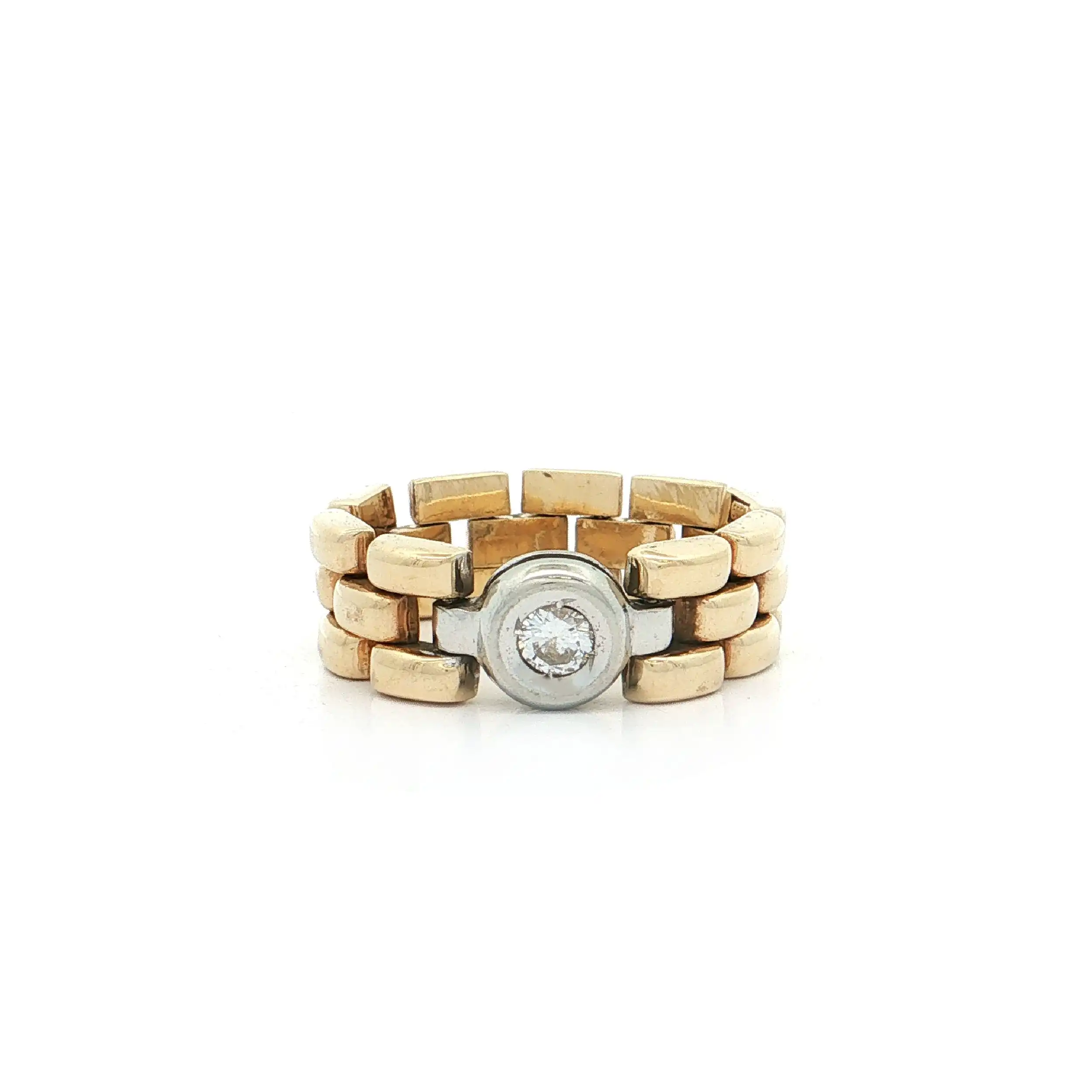 Kettenring Bicolor mit Brillant