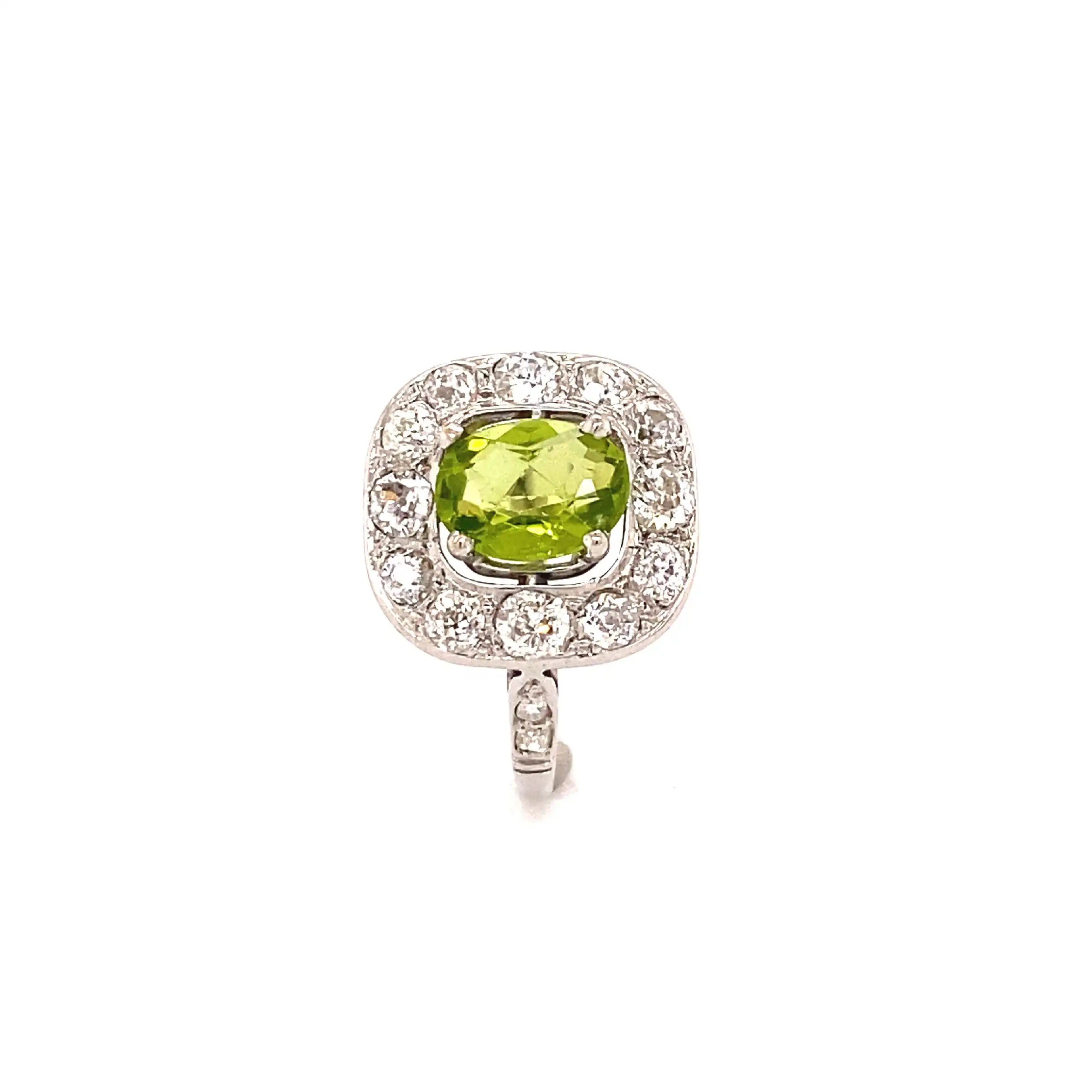 Ring mit Peridot und Altschliffbrillanten