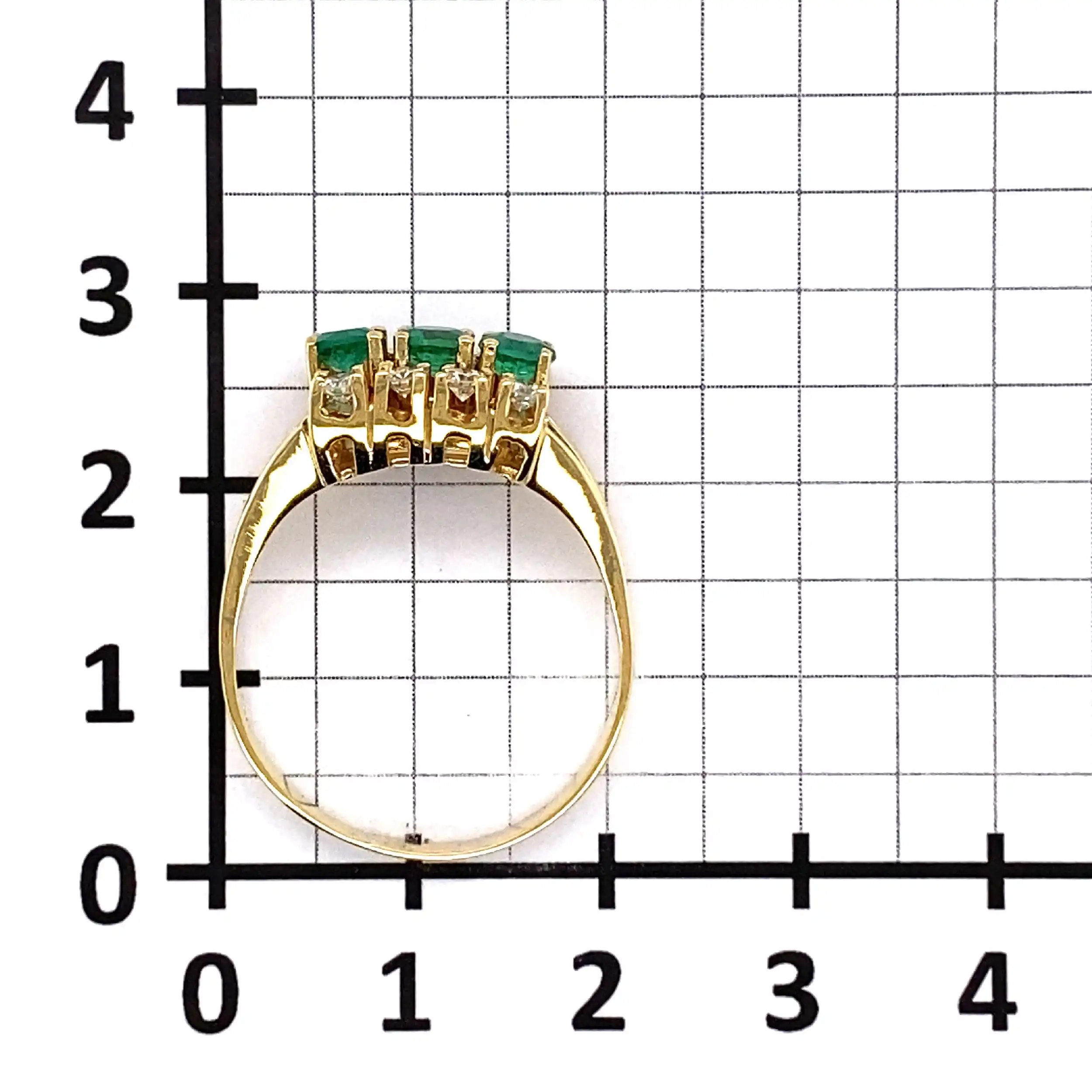 Ring Gelbgold mit Smaragden & Brillanten