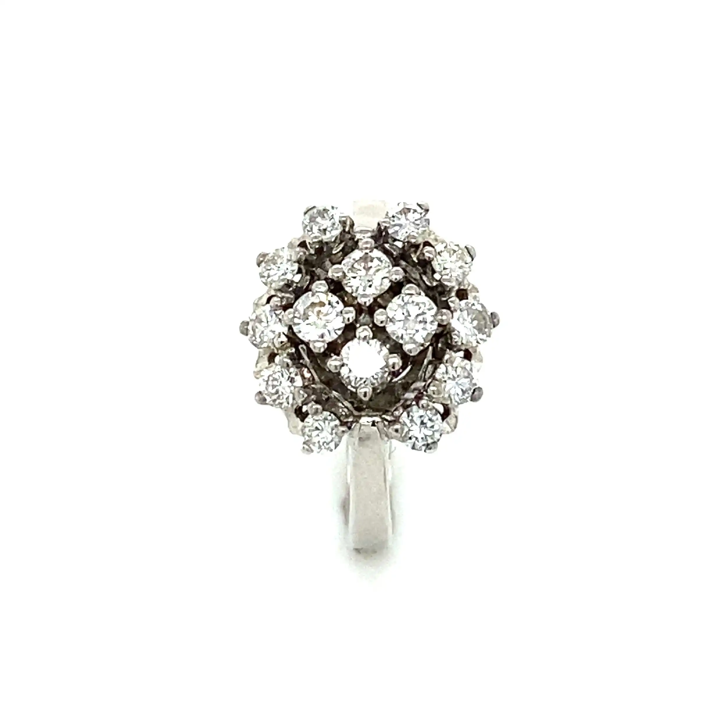 Ring Weißgold mit Brillanten, graviert mit 0,78ct Ring Weißgold mit Brillanten, graviert mit 0,78ct