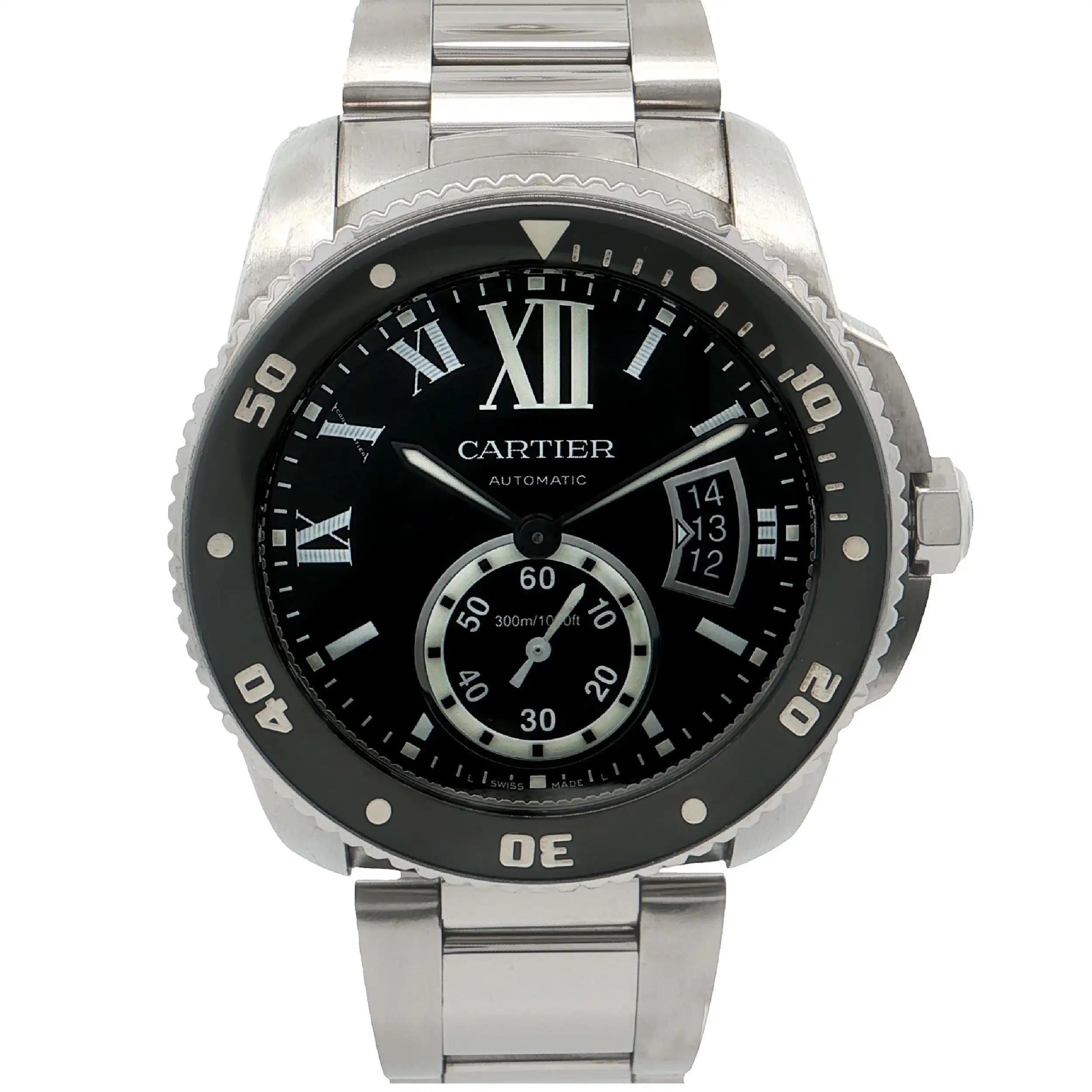 Herrenuhr Cartier Calibre de Cartier Diver mit Box und Papieren