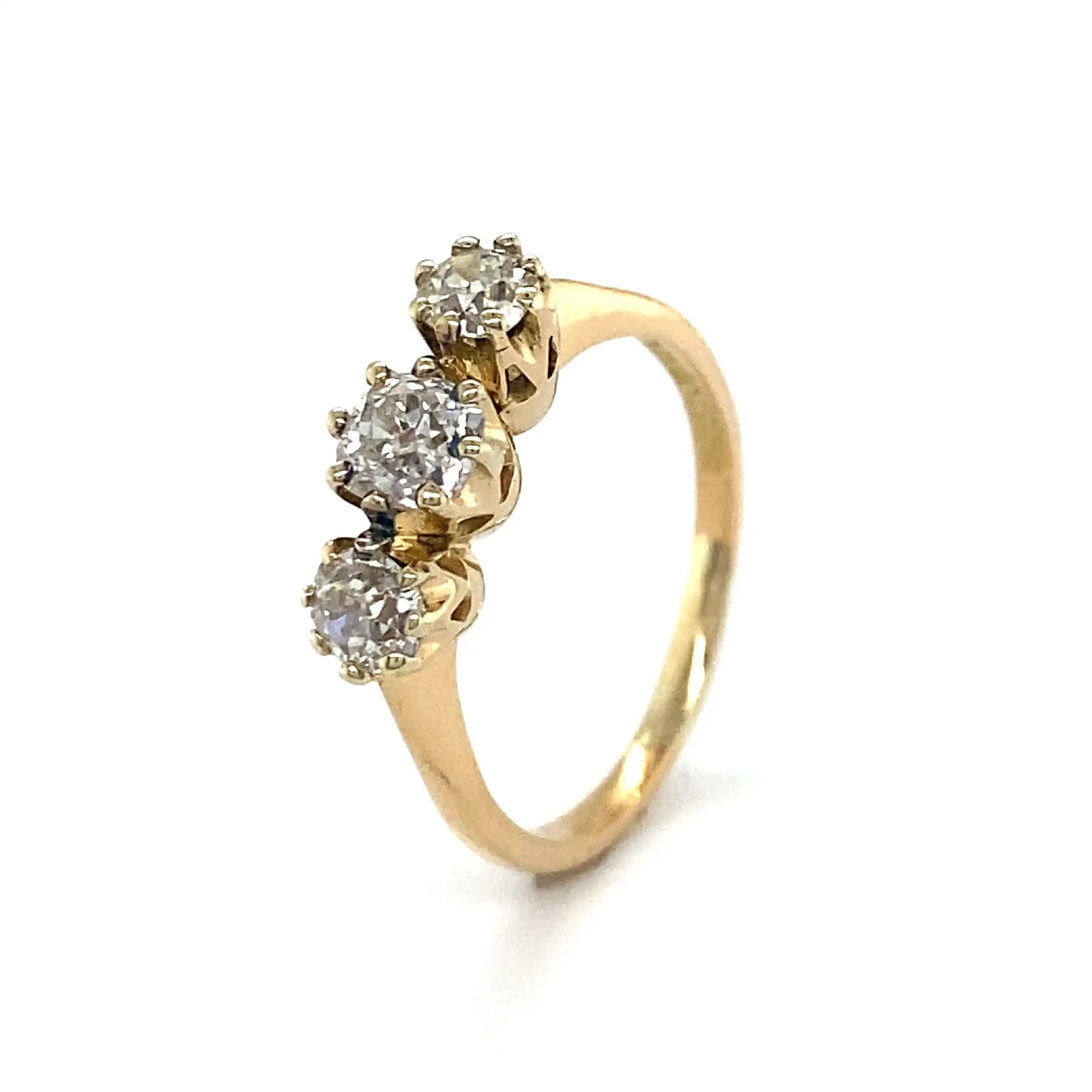 Ring Gelbgold mit Altschliff Diamanten Ring Gelbgold mit Altschliff Diamanten