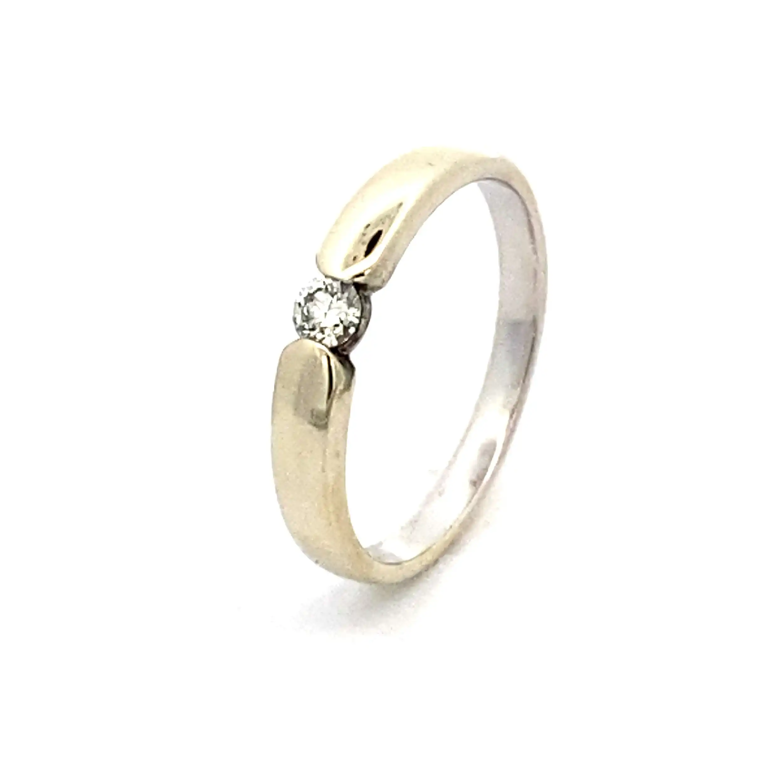 Ring Weißgold "Christ" mit Solitär Brillant, graviert mit 0,10ct Ring Weißgold "Christ" mit Solitär Brillant, graviert mit 0,10ct