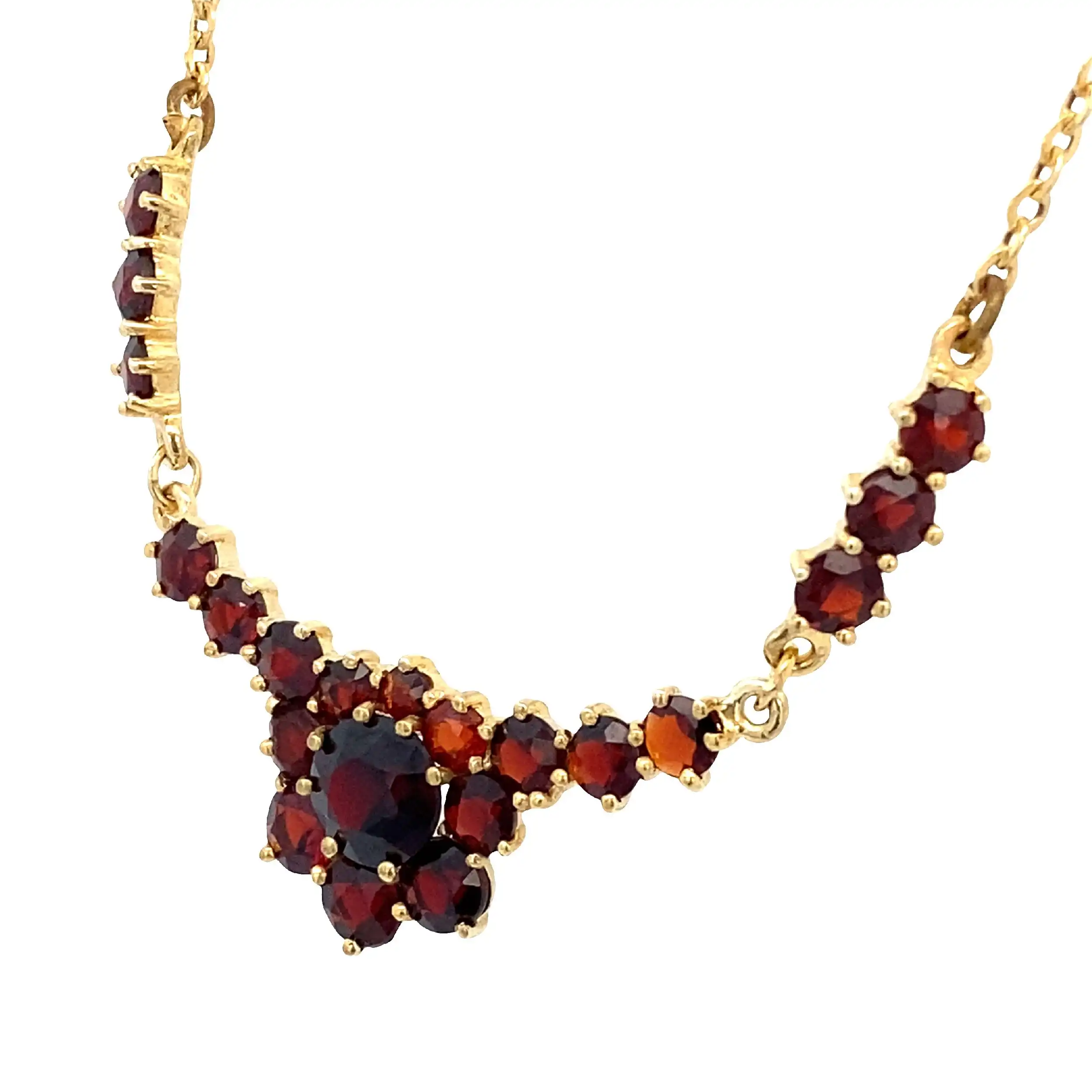 Collier Gelbgold mit Granat