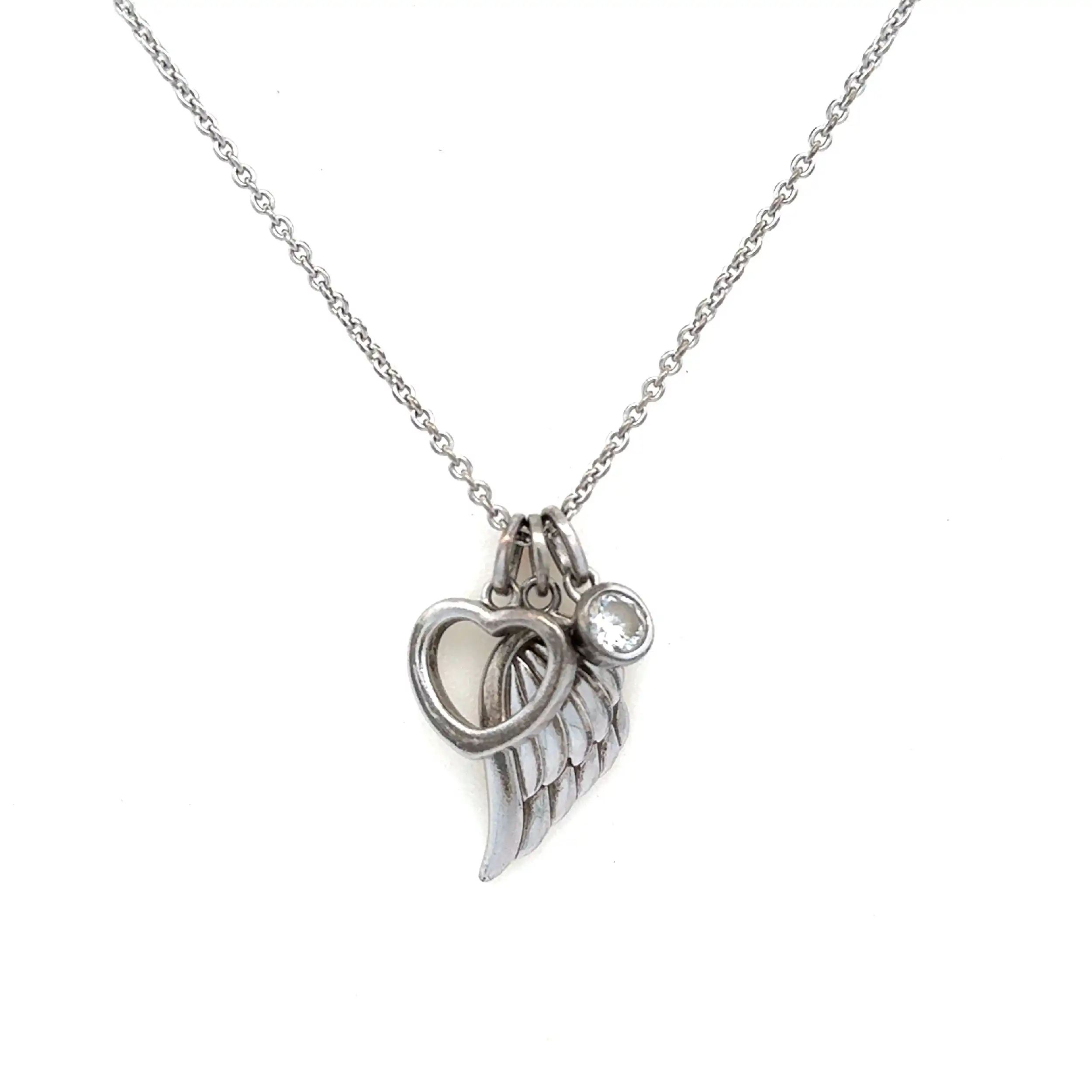 Silber Rundankerkette mit 3 Anhänger und Zirkonia Christ Silber Rundankerkette mit 3 Anhänger und Zirkonia Christ