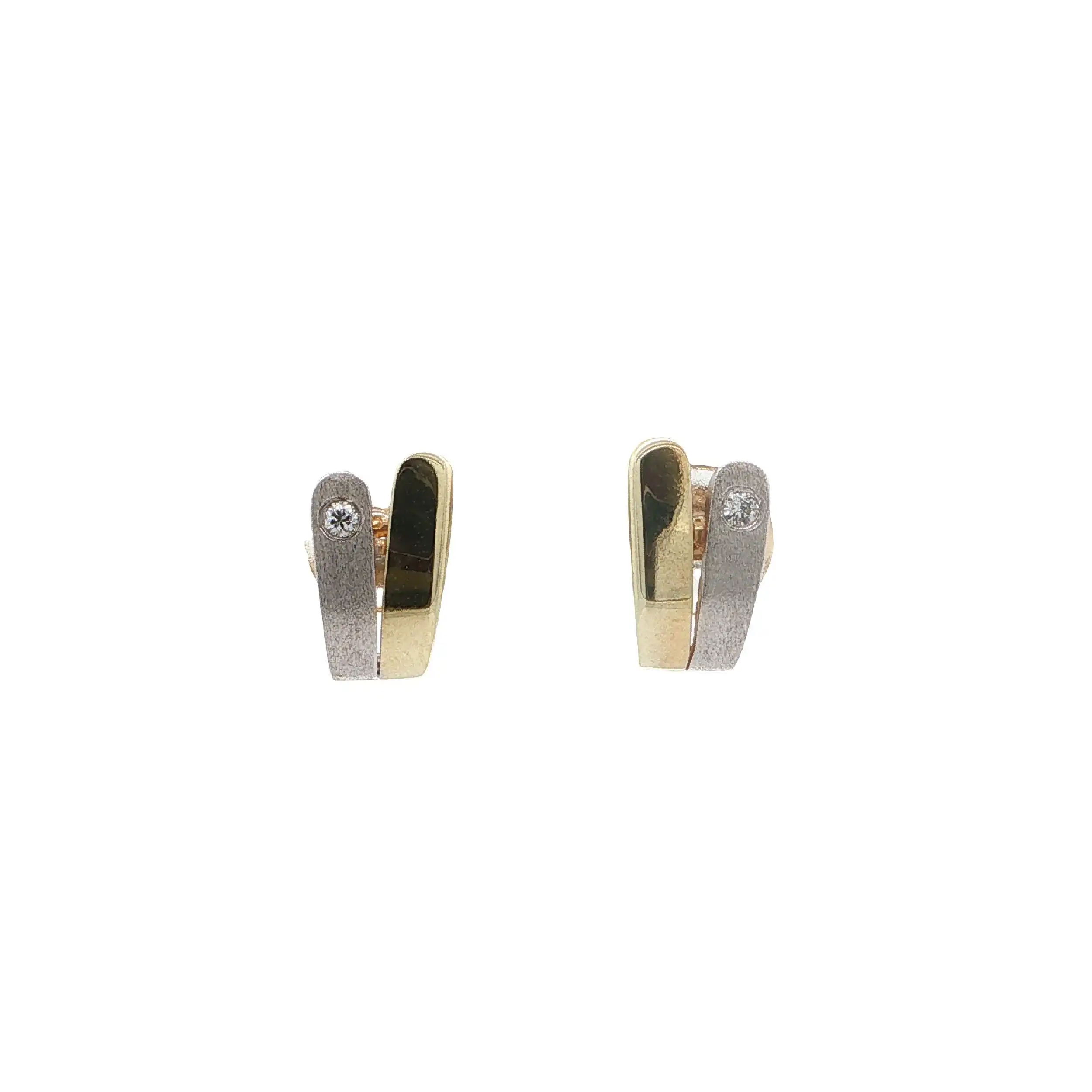 Ohrstecker Bicolor mit Zirkonia