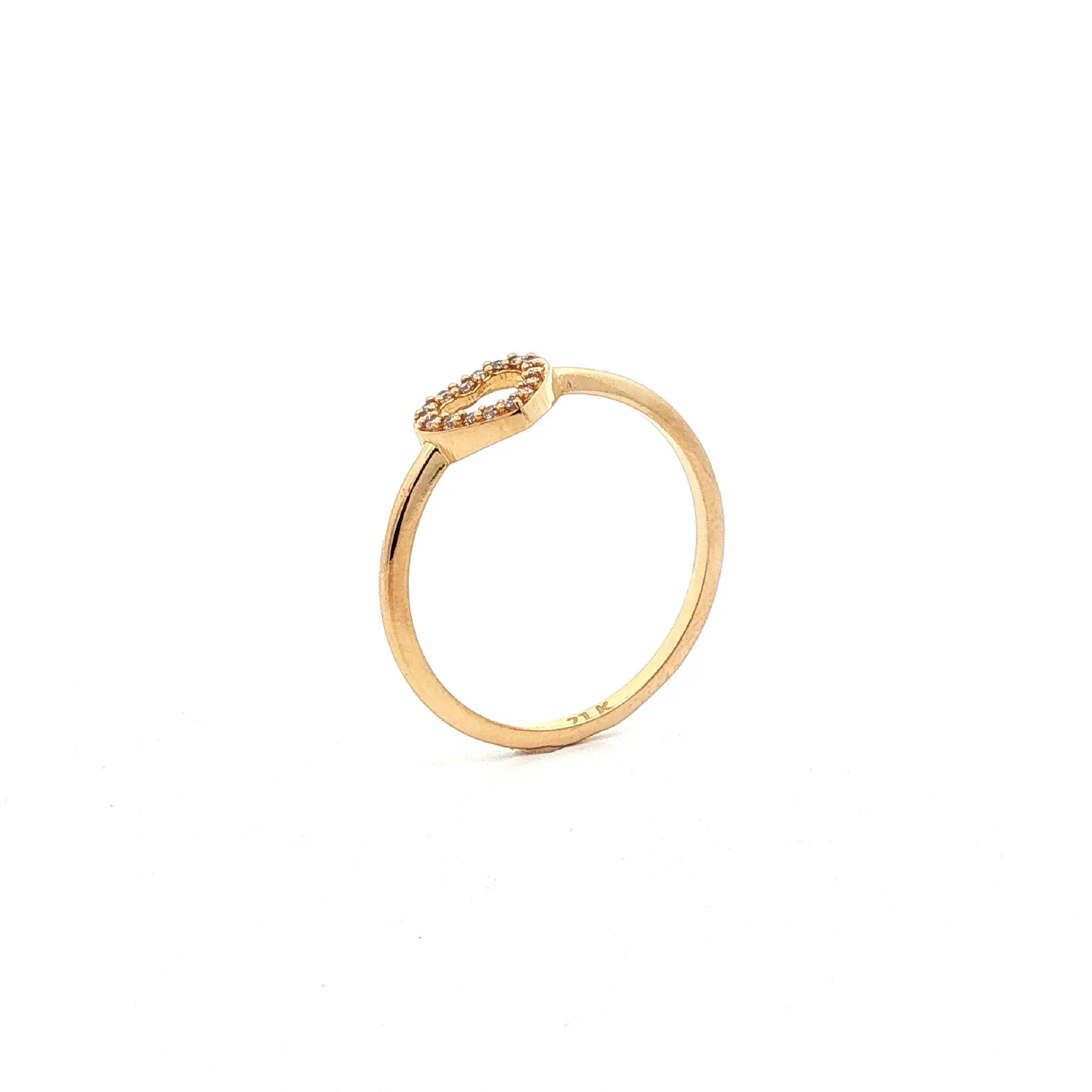 Ring Gelbgold Herz mit Zirkonia