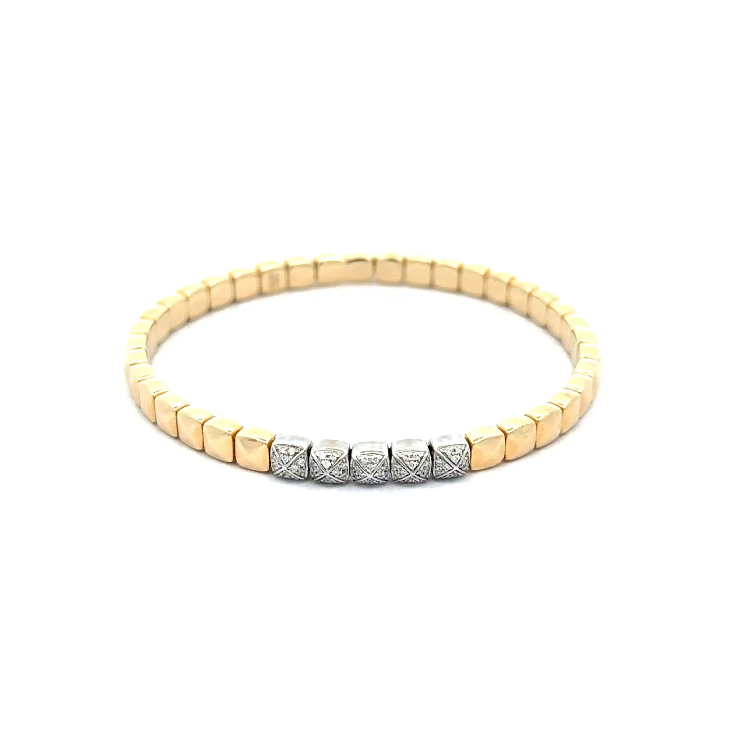Armreif Bicolor mit Brillanten mit Palladium Armreif Bicolor mit Brillanten mit Palladium