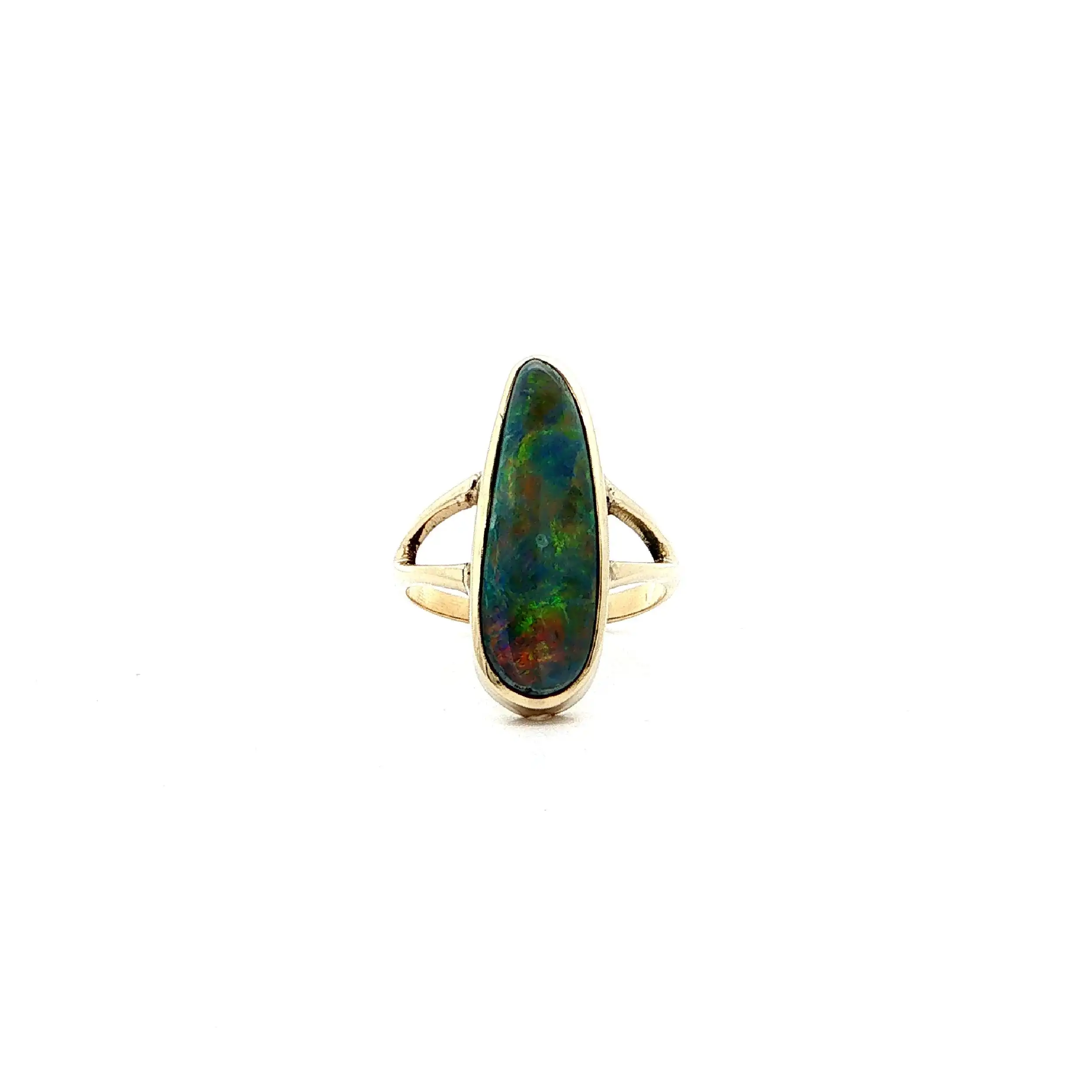 Ring Gelbgold mit Opaltriplette Ring Gelbgold mit Opaltriplette