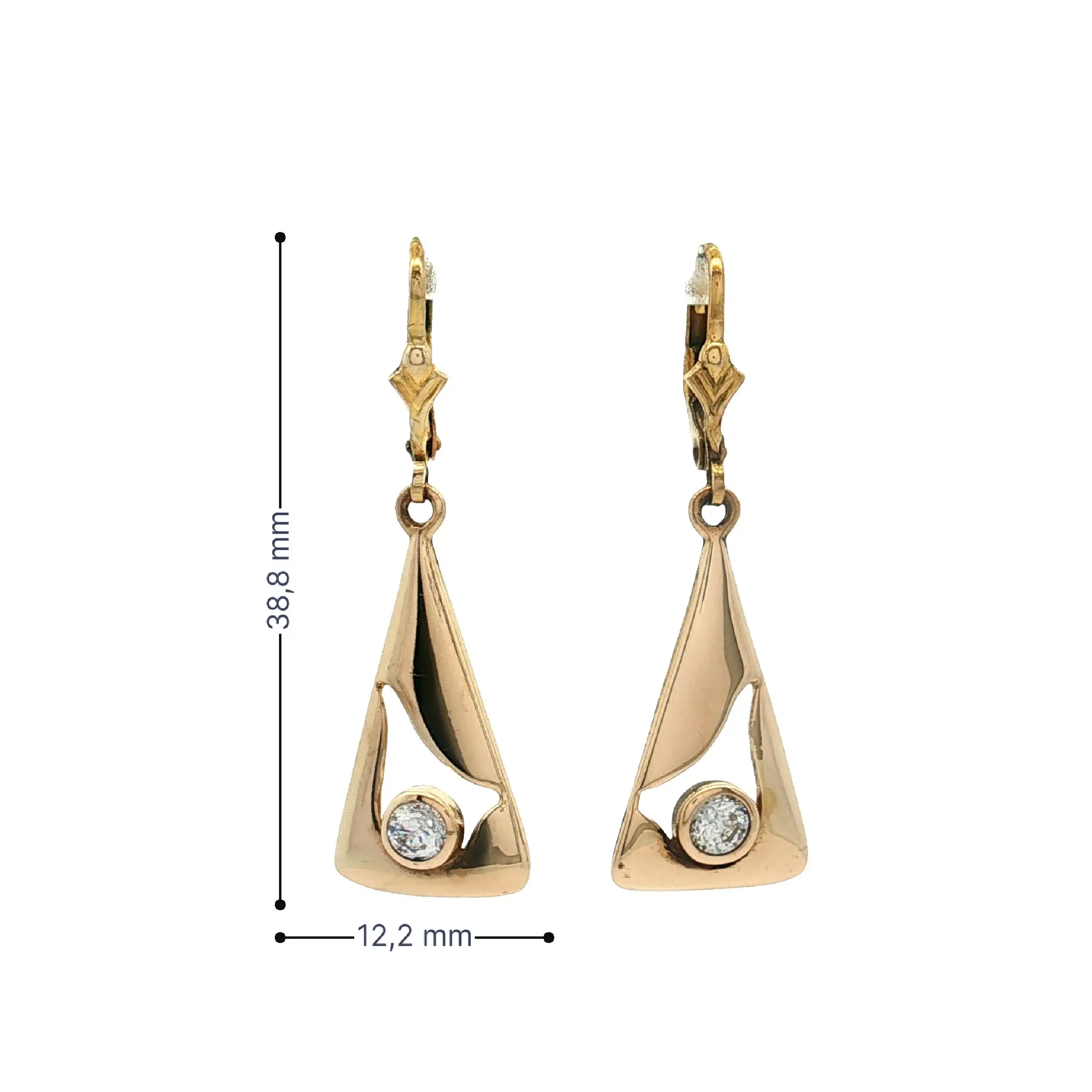 Ohrringe Gelbgold mit Zirkonia Ohrringe Gelbgold mit Zirkonia