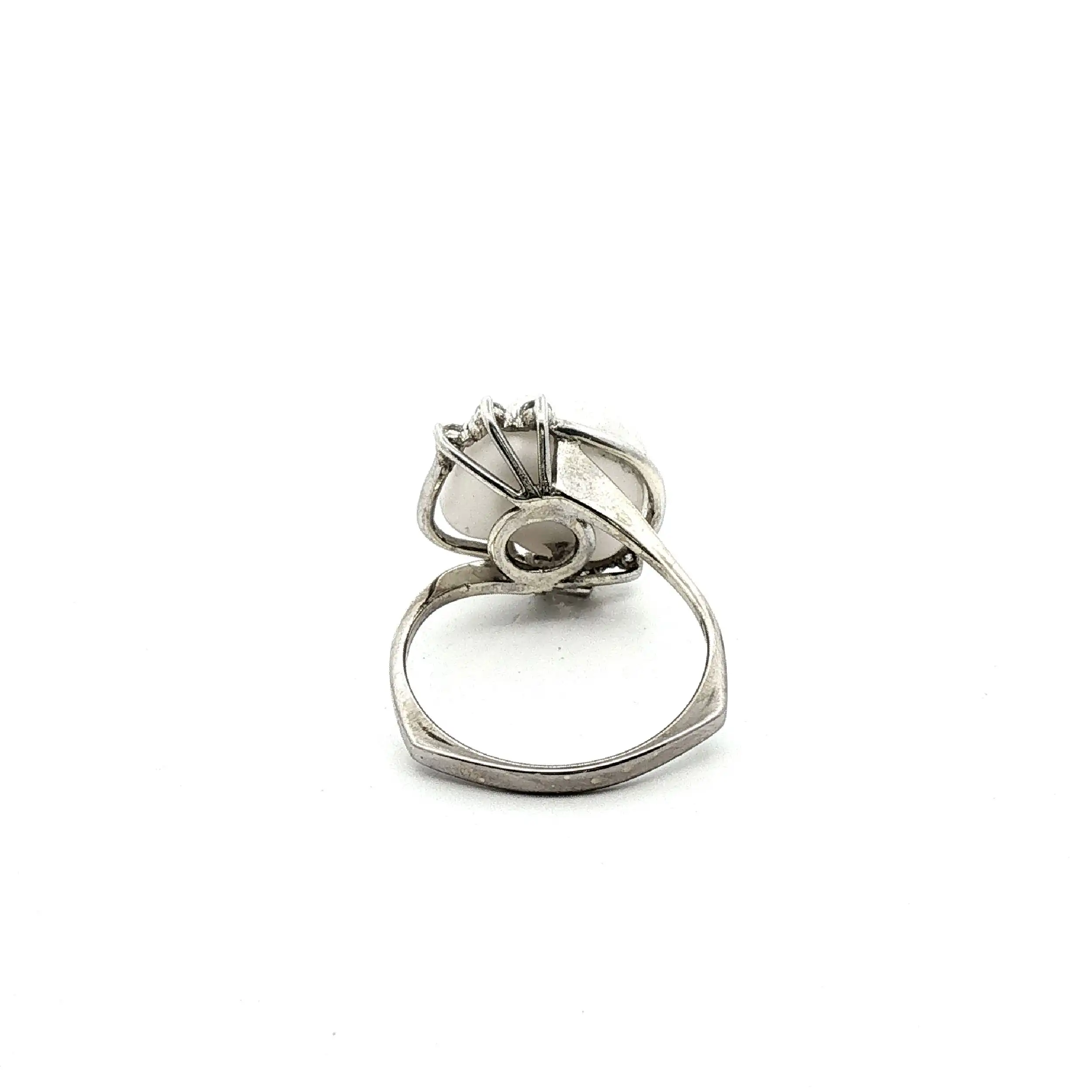 Ring Weißgold mit Mabeperle und Brillanten