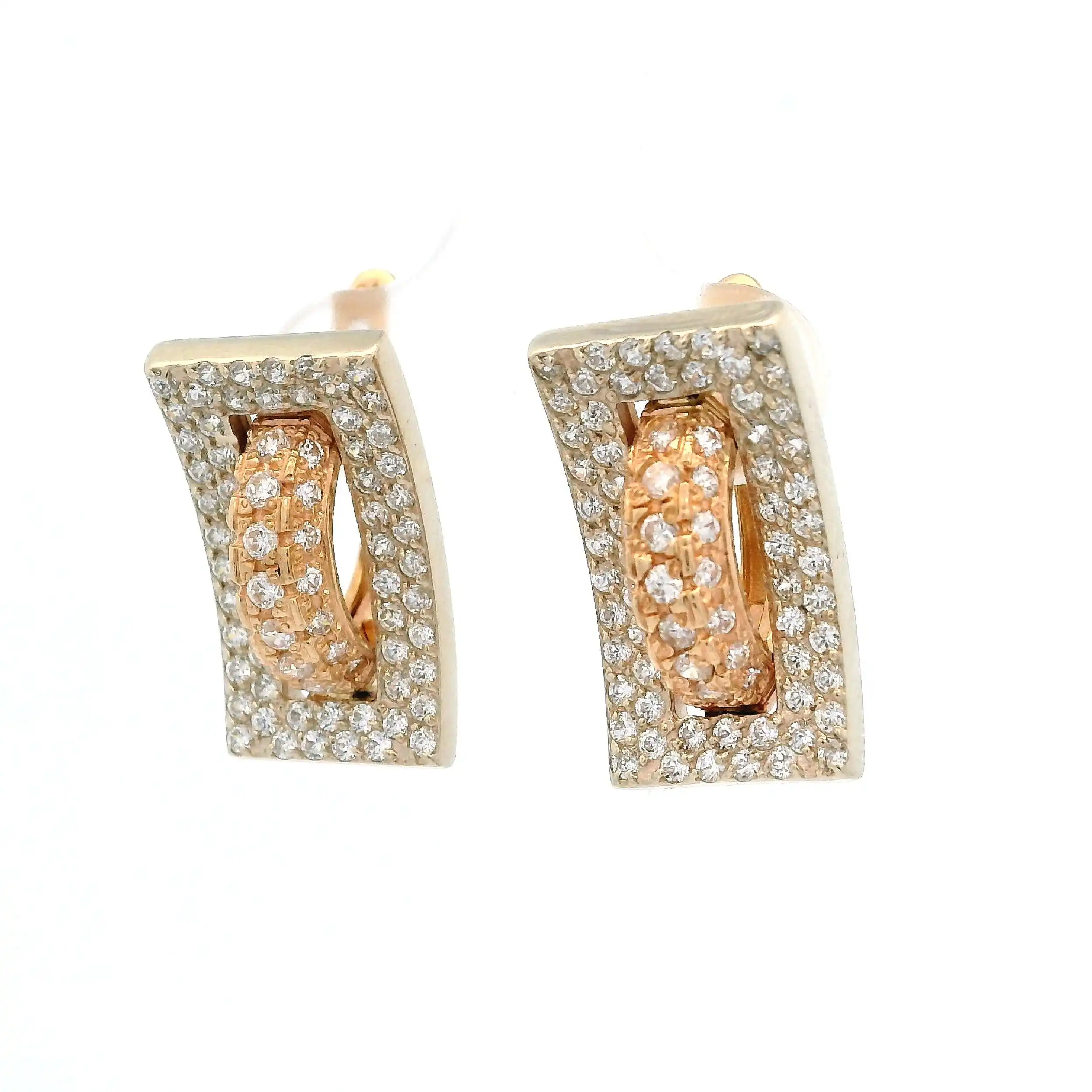 Ohrhänger Rosegold mit Zirkonia