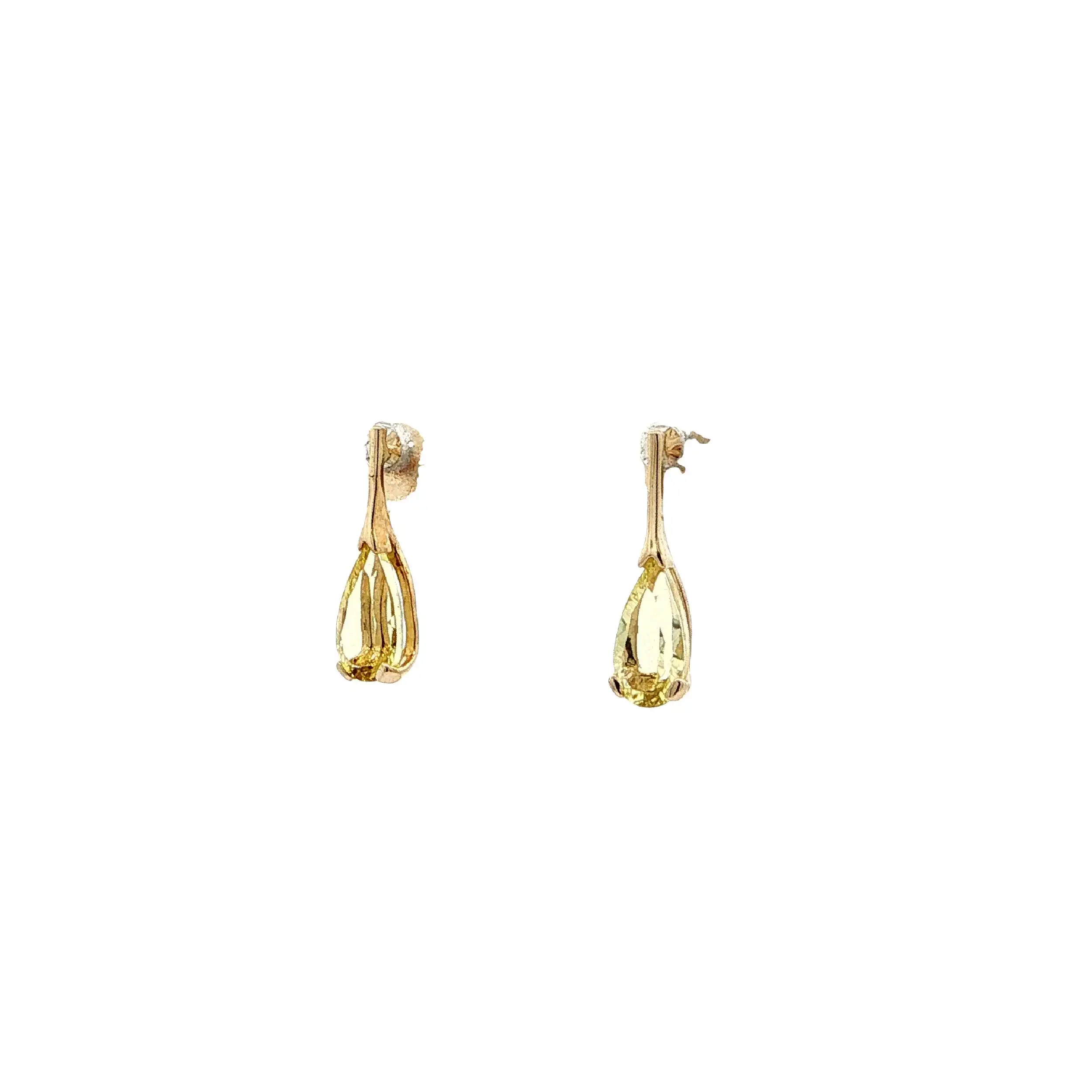 Ohrstecker Gelbgold JLO mit Citrin Ohrstecker Gelbgold JLO mit Citrin