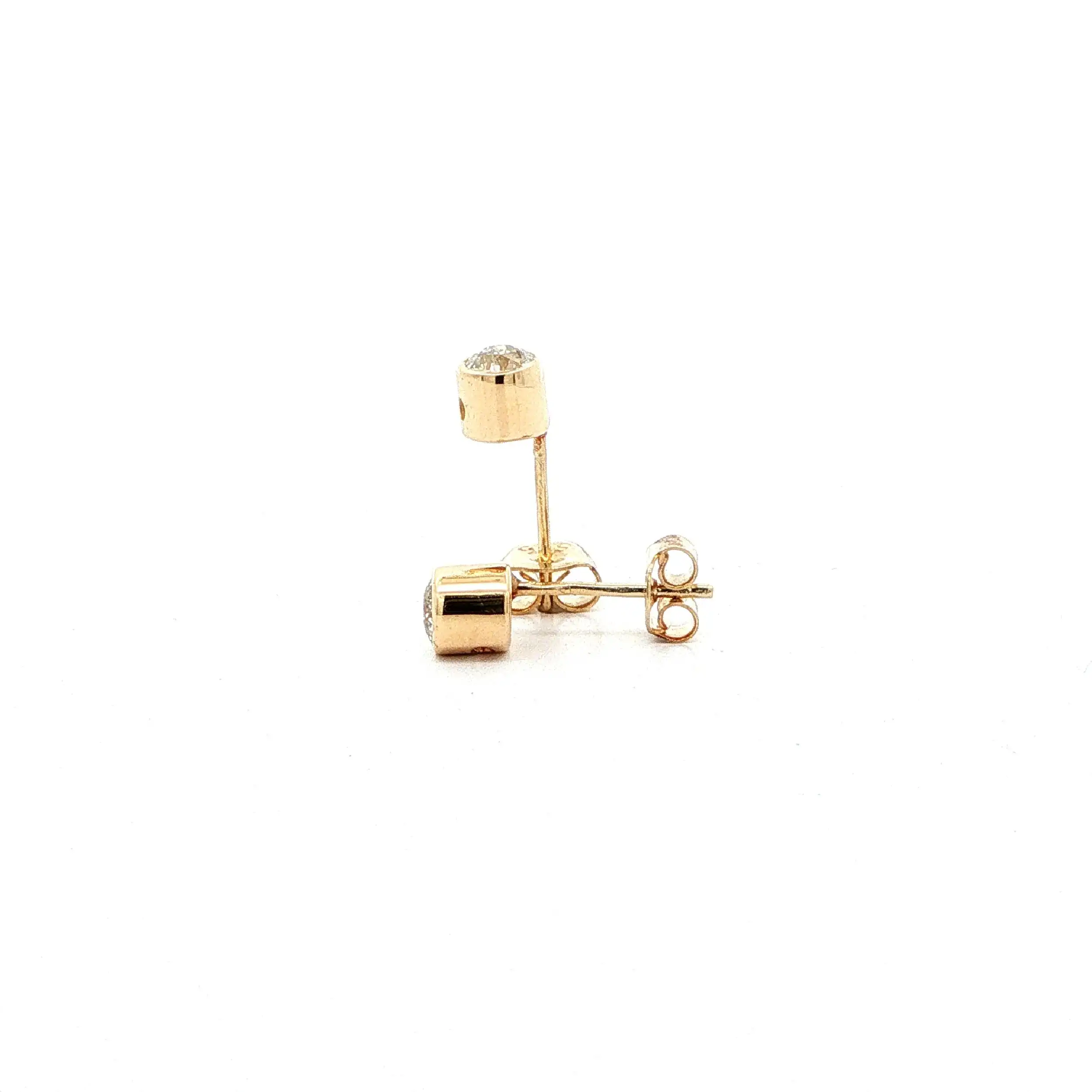Ohrstecker Gelbgold mit Altschliff-Brillanten Ohrstecker Gelbgold mit Altschliff-Brillanten