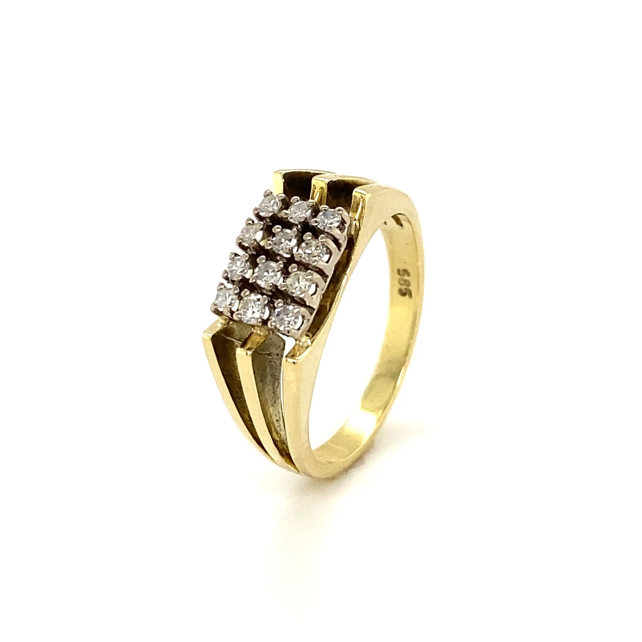 Ring Bicolor mit Diamanten Ring Bicolor mit Diamanten