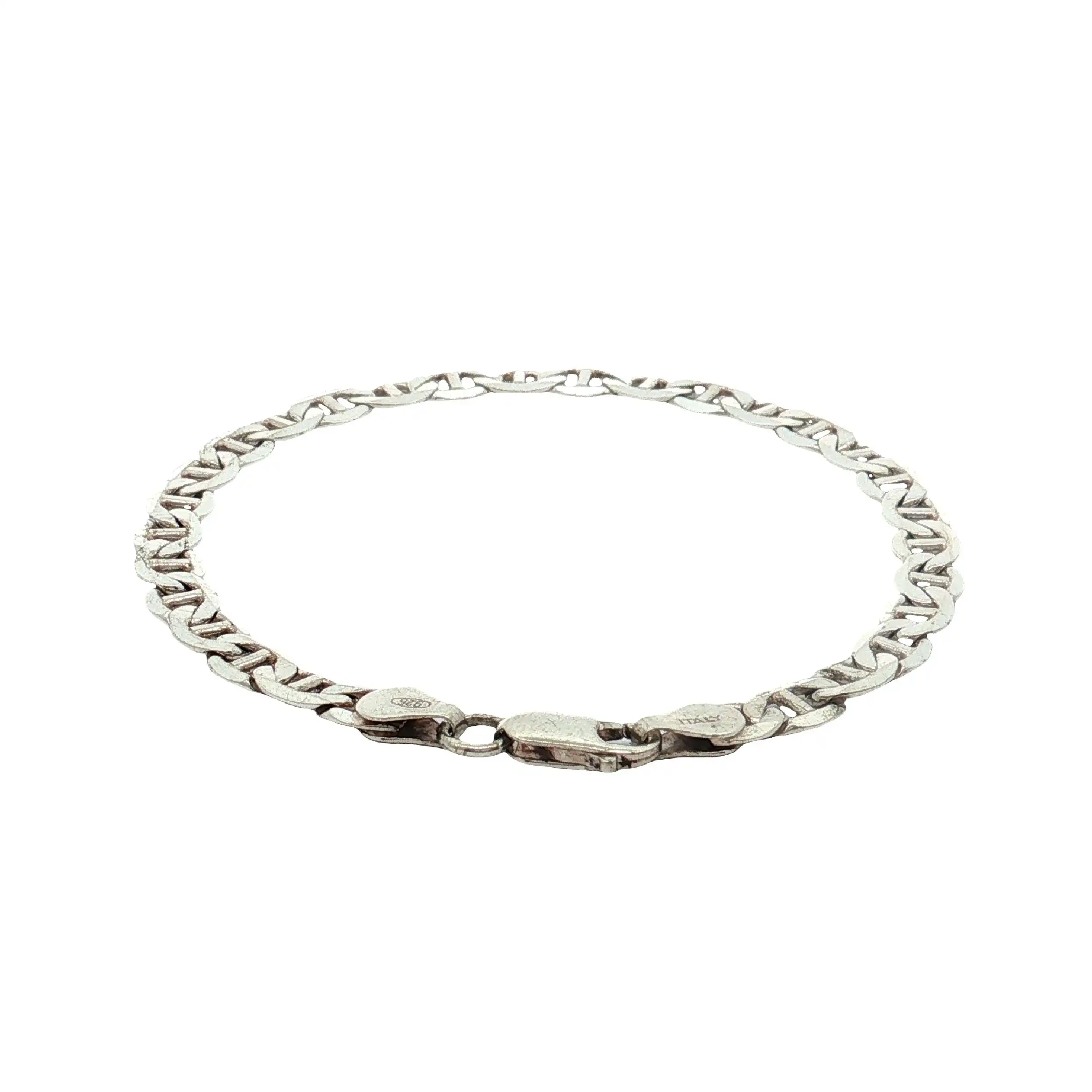 Stäbchenpanzerkettenarmband Silber