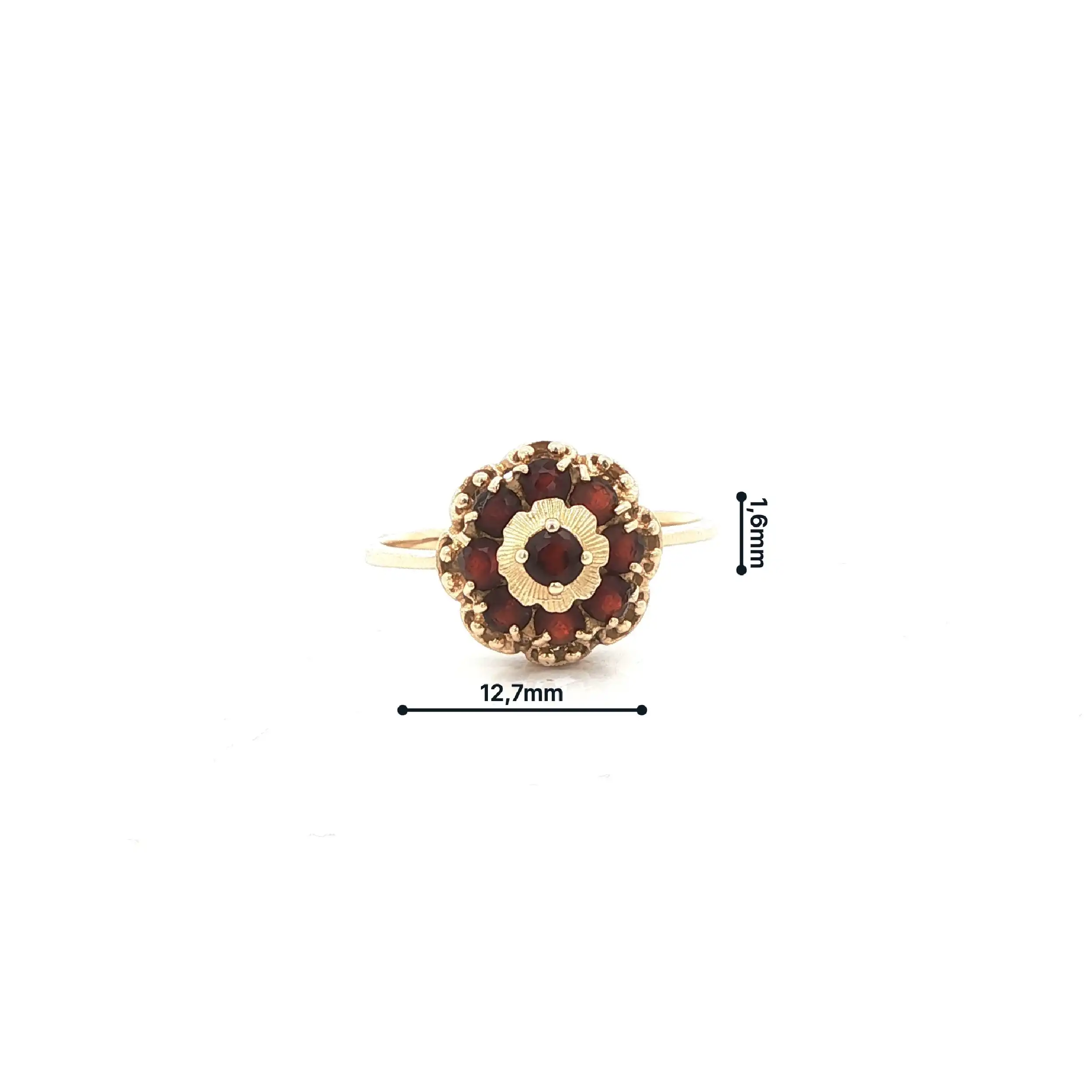 Ring Gelbgold mit Granat