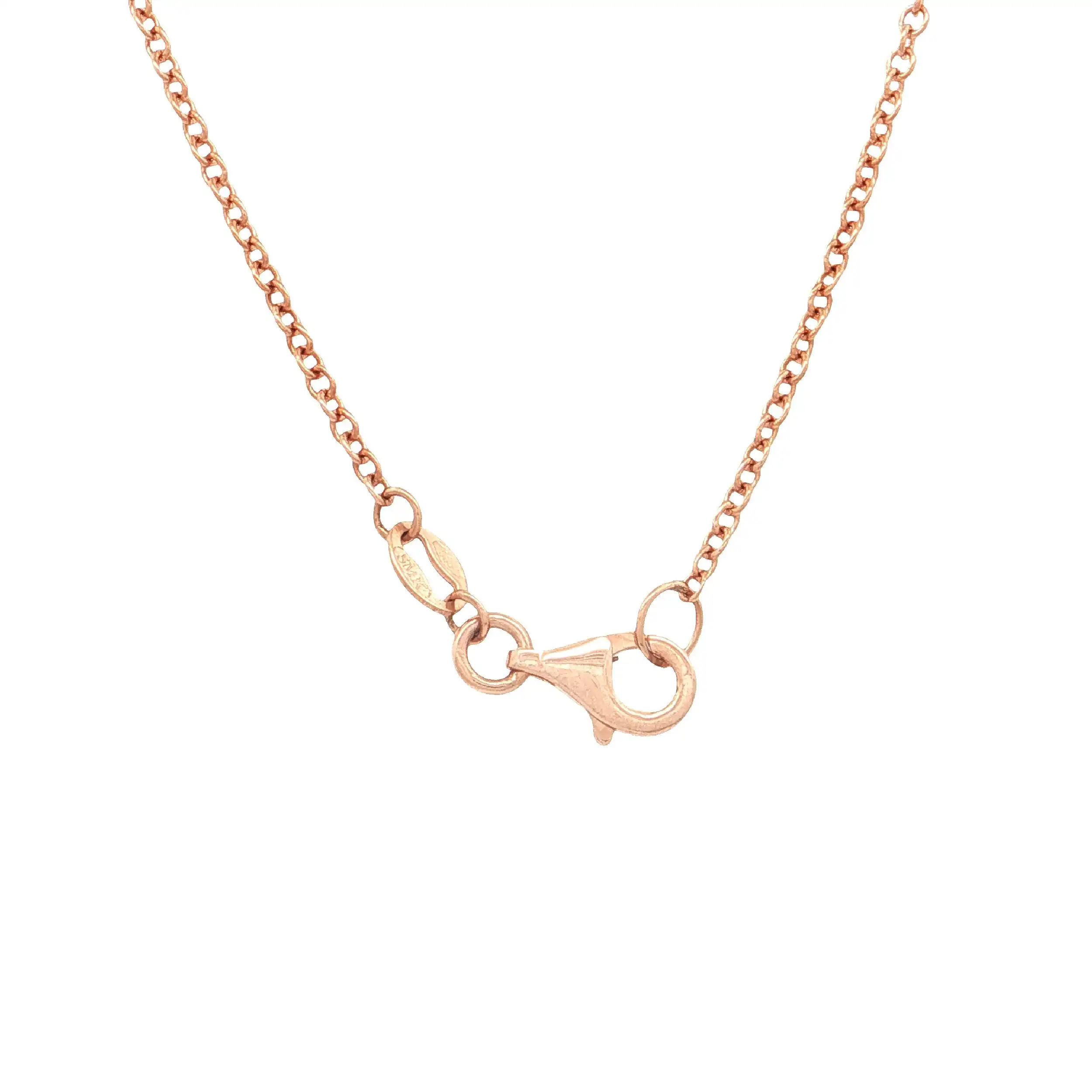 Ankercollier Roségold mit Blumenelementen