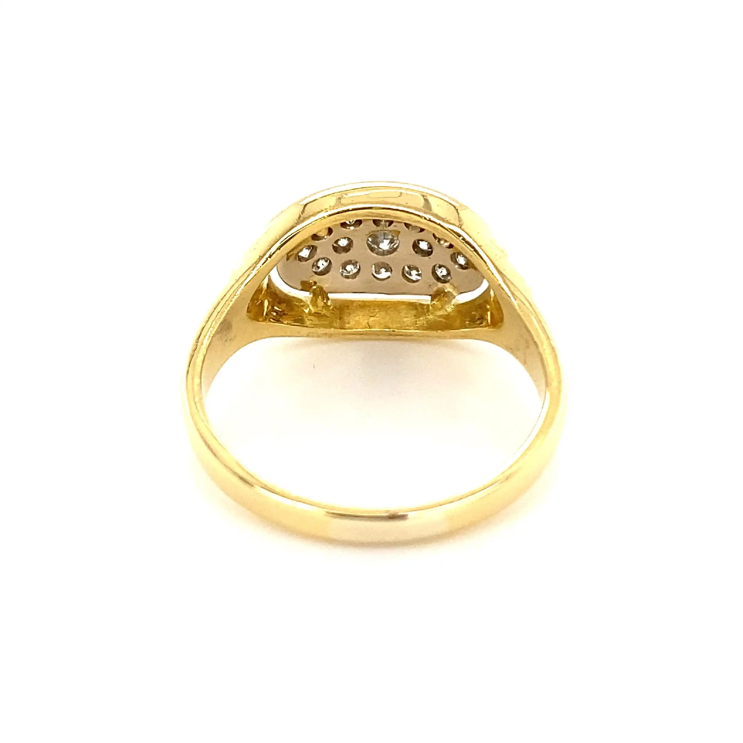Ring Gelbgold mit Brillanten, graviert mit 0,30ct.