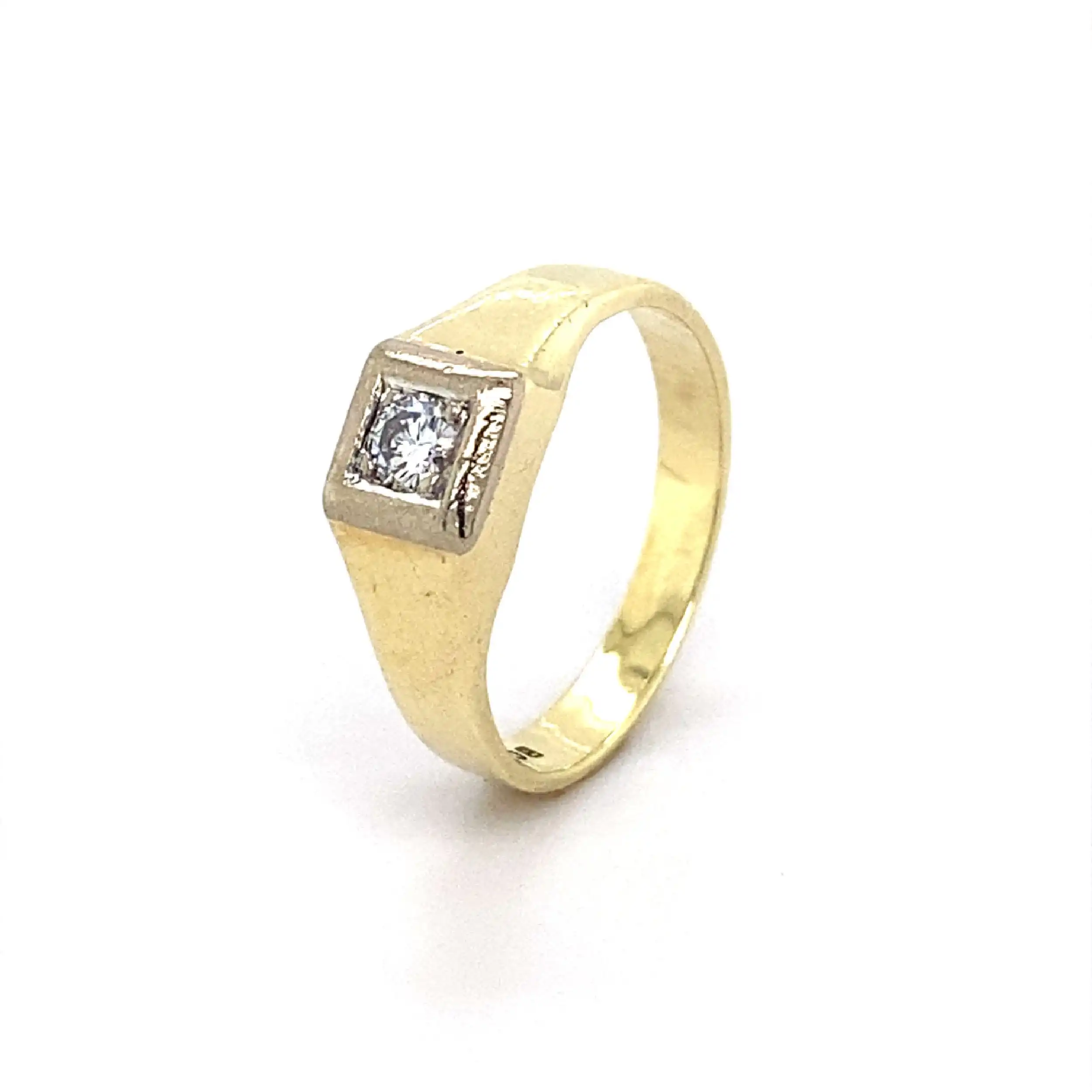 Ring Bicolor mit Brillant Ring Bicolor mit Brillant