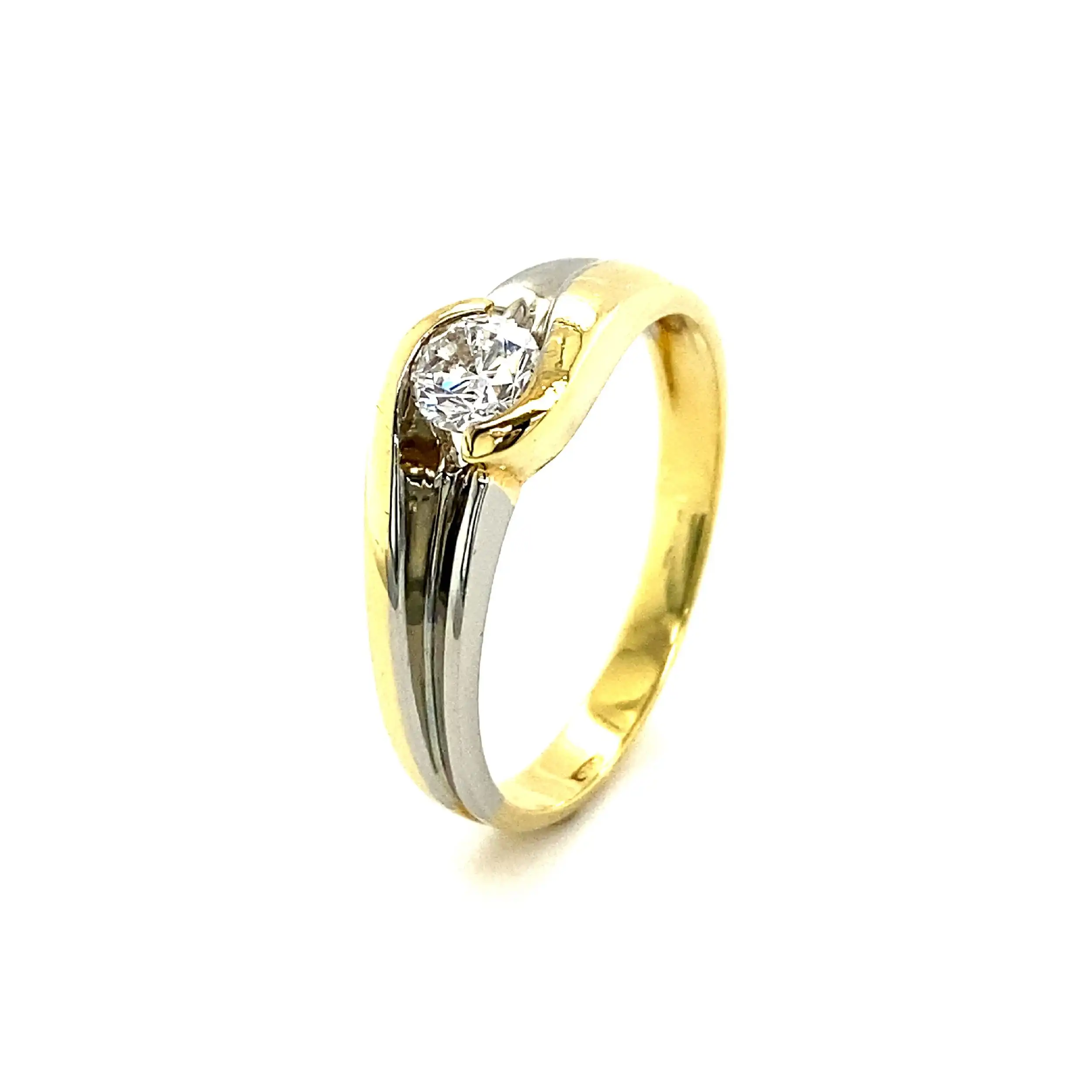 Ring Bicolor mit Brillant Ring Bicolor mit Brillant