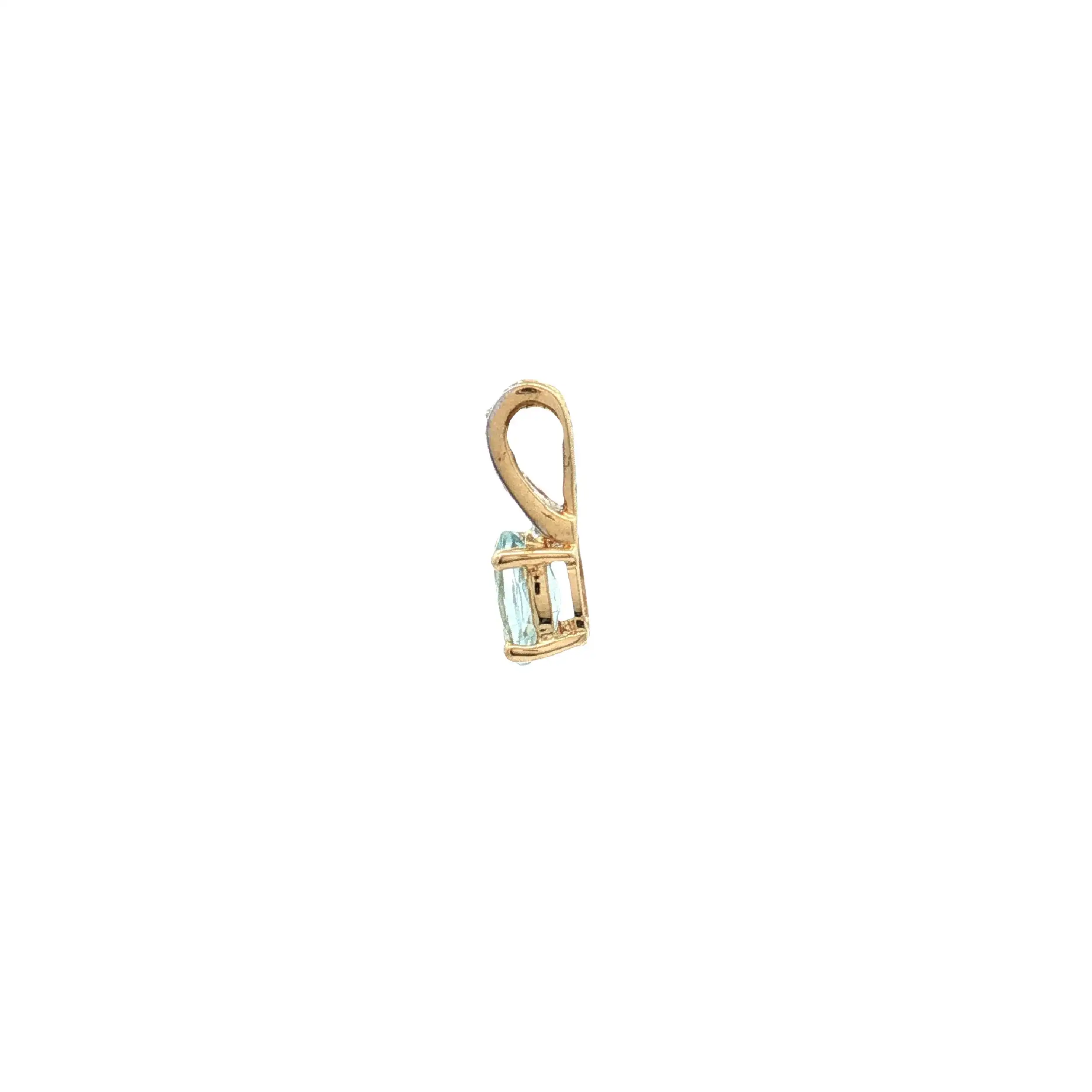 Anhänger Bicolor mit Blautopas und Diamanten