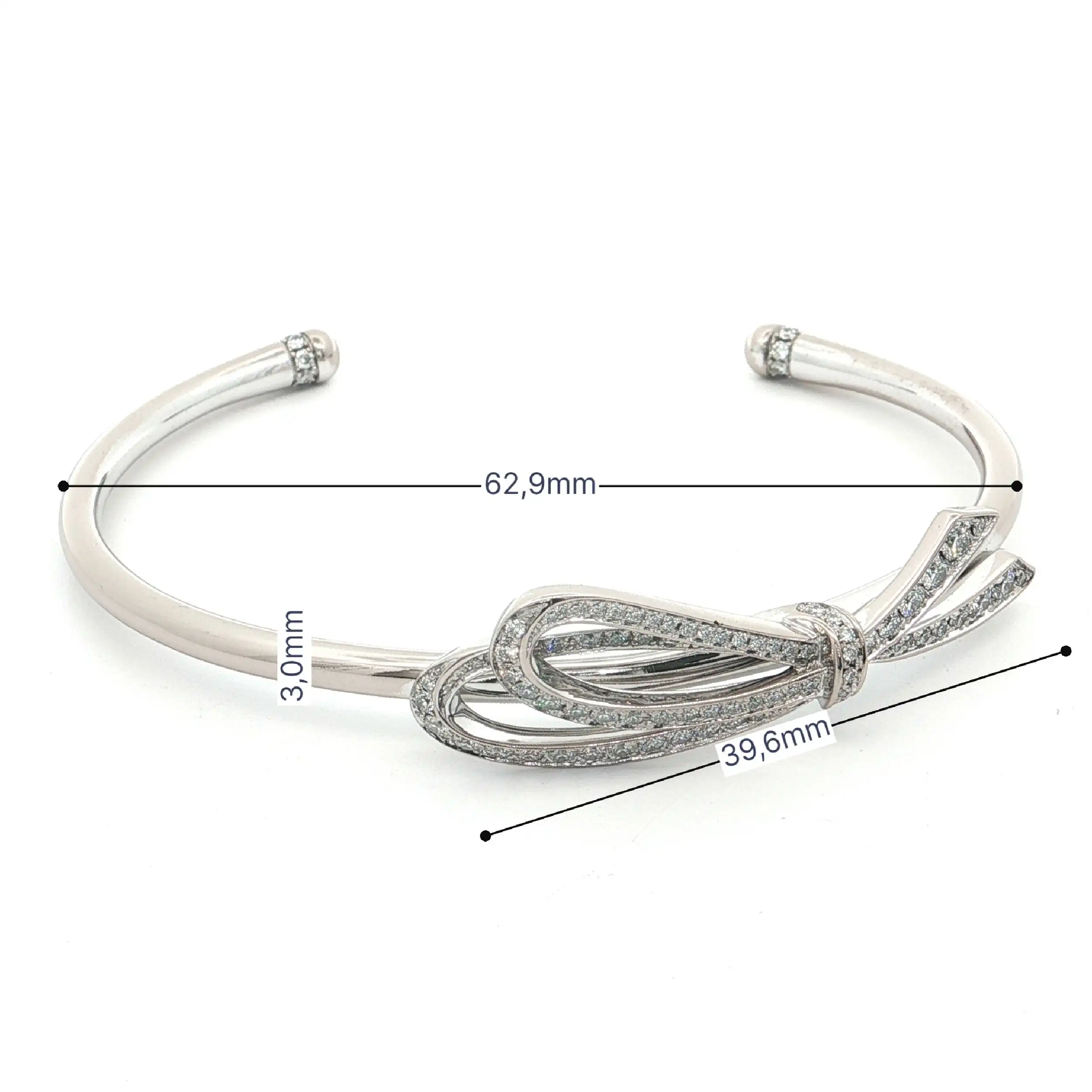 Armreif Weißgold "Schleife" mit Brillanten "Tiffany & Co." Bow Cuff Bracelett Armreif Weißgold "Schleife" mit Brillanten "Tiffany & Co." Bow Cuff Bracelett