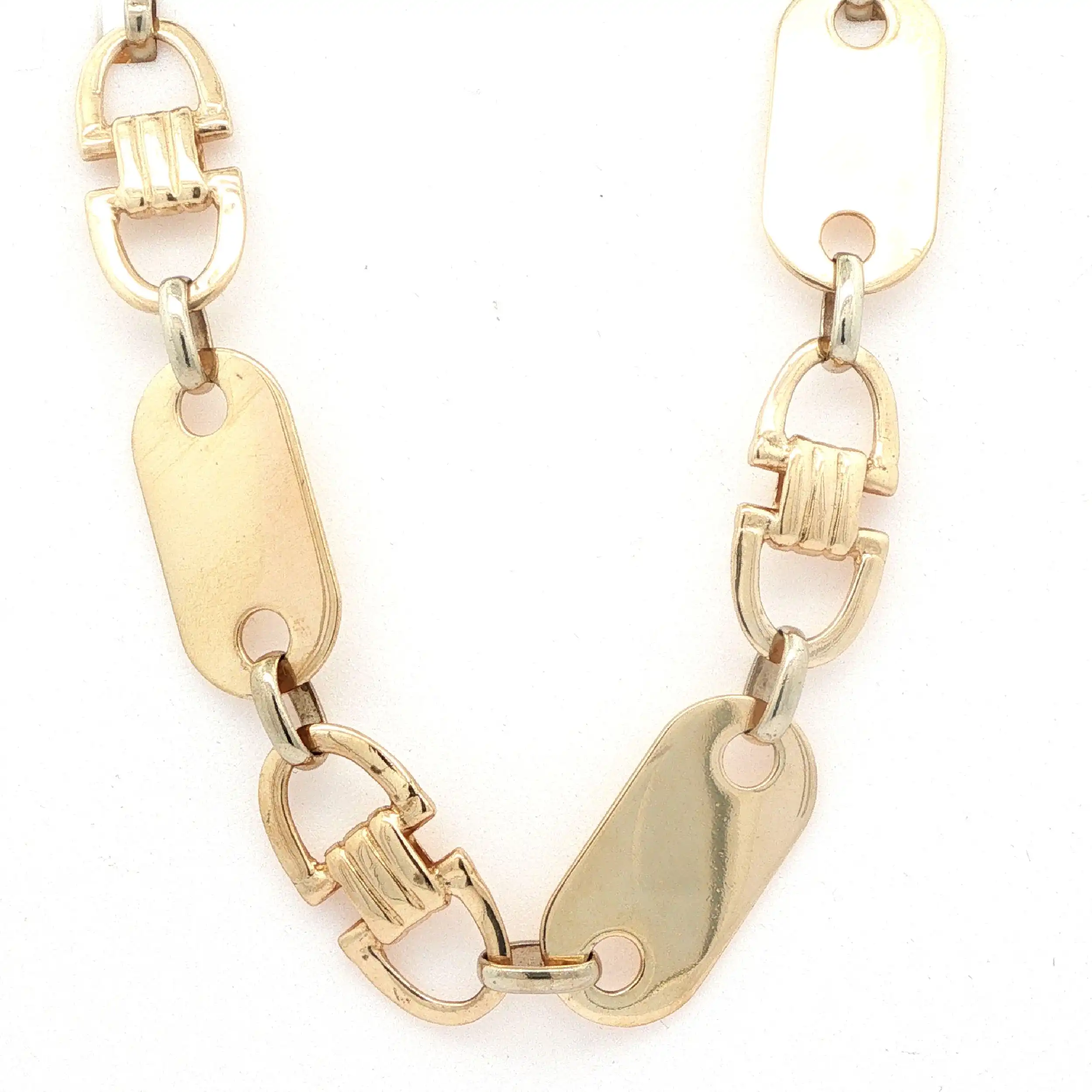 Plattenkette Gelbgold