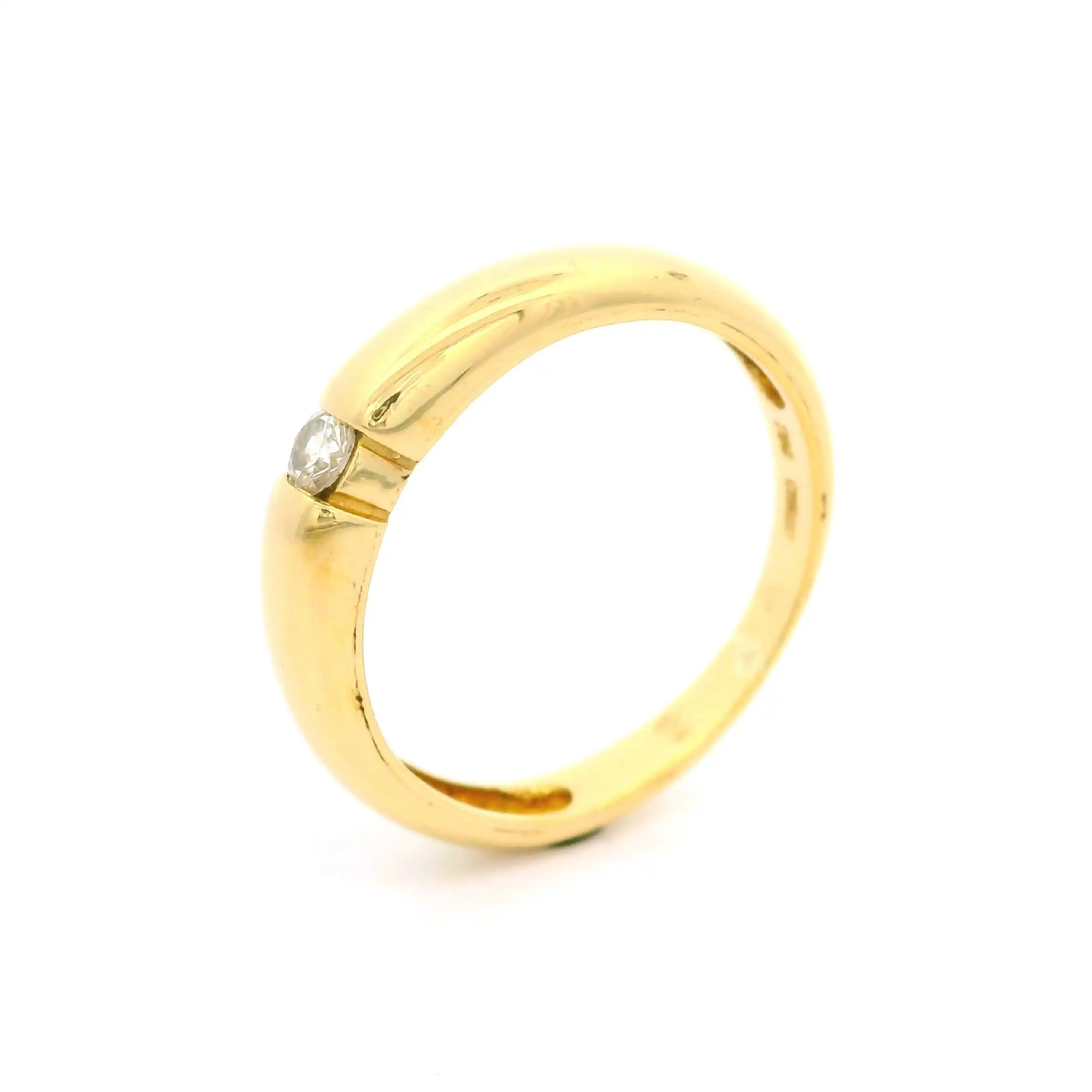 Ring Gelbgold Christ mit Brillant Solitär Ring Gelbgold Christ mit Brillant Solitär