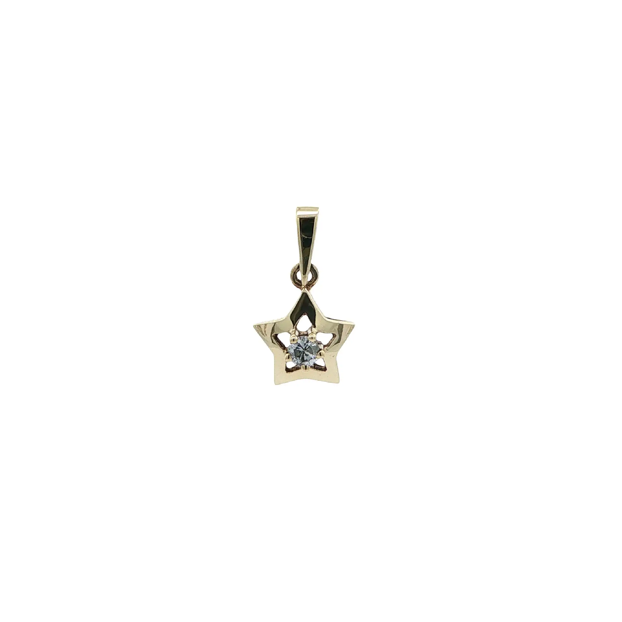 Anhänger Gelbgold Stern mit Brillant