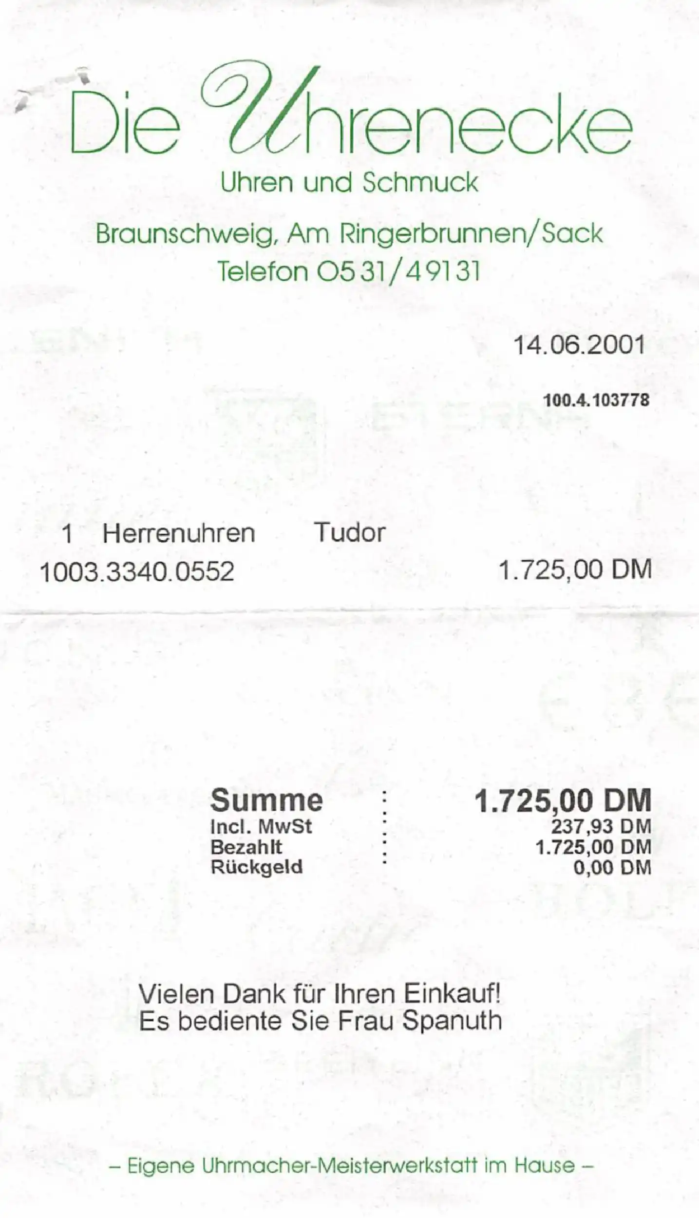 Herrenuhr Tudor Prince Date 34