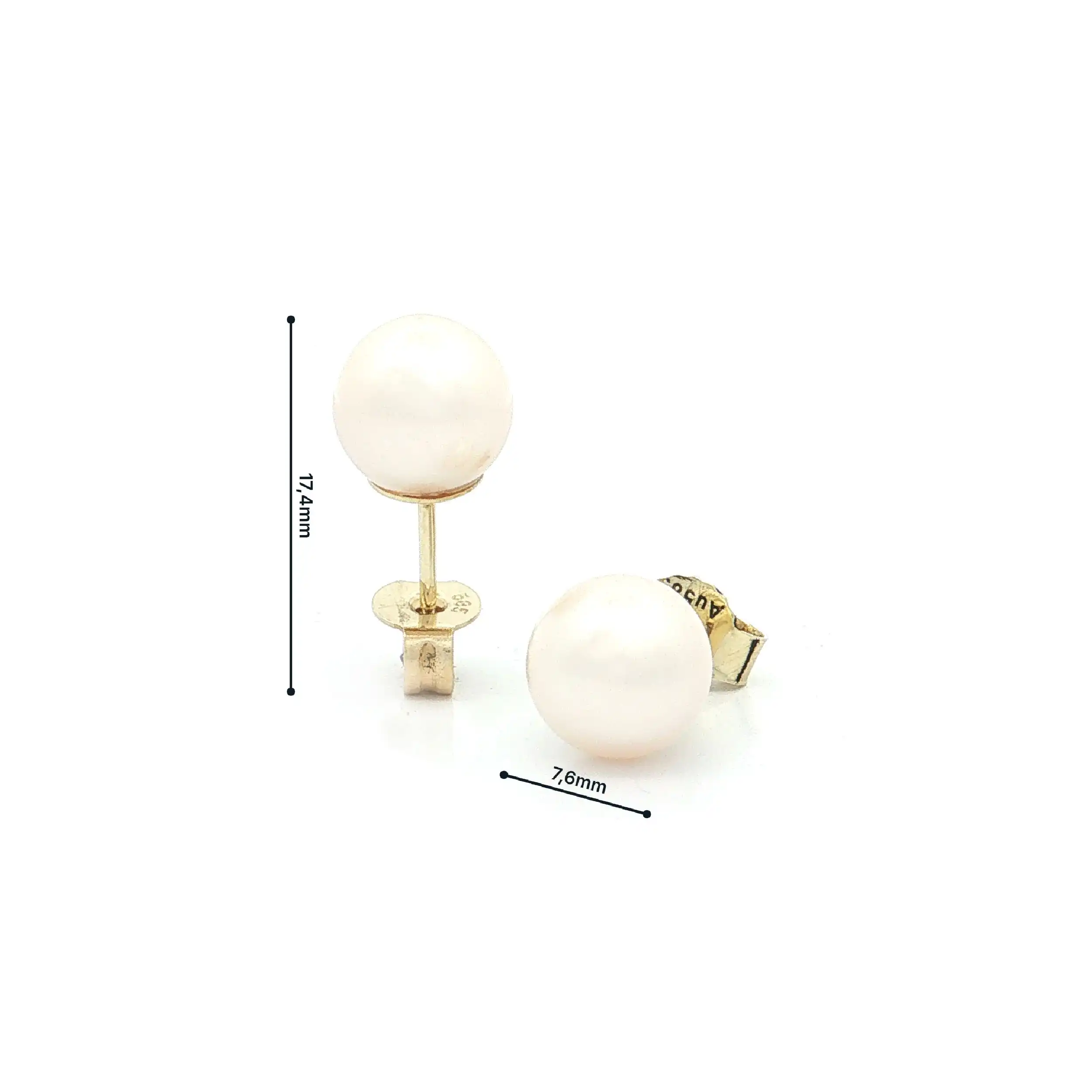 Ohrstecker Gelbgold mit Perle