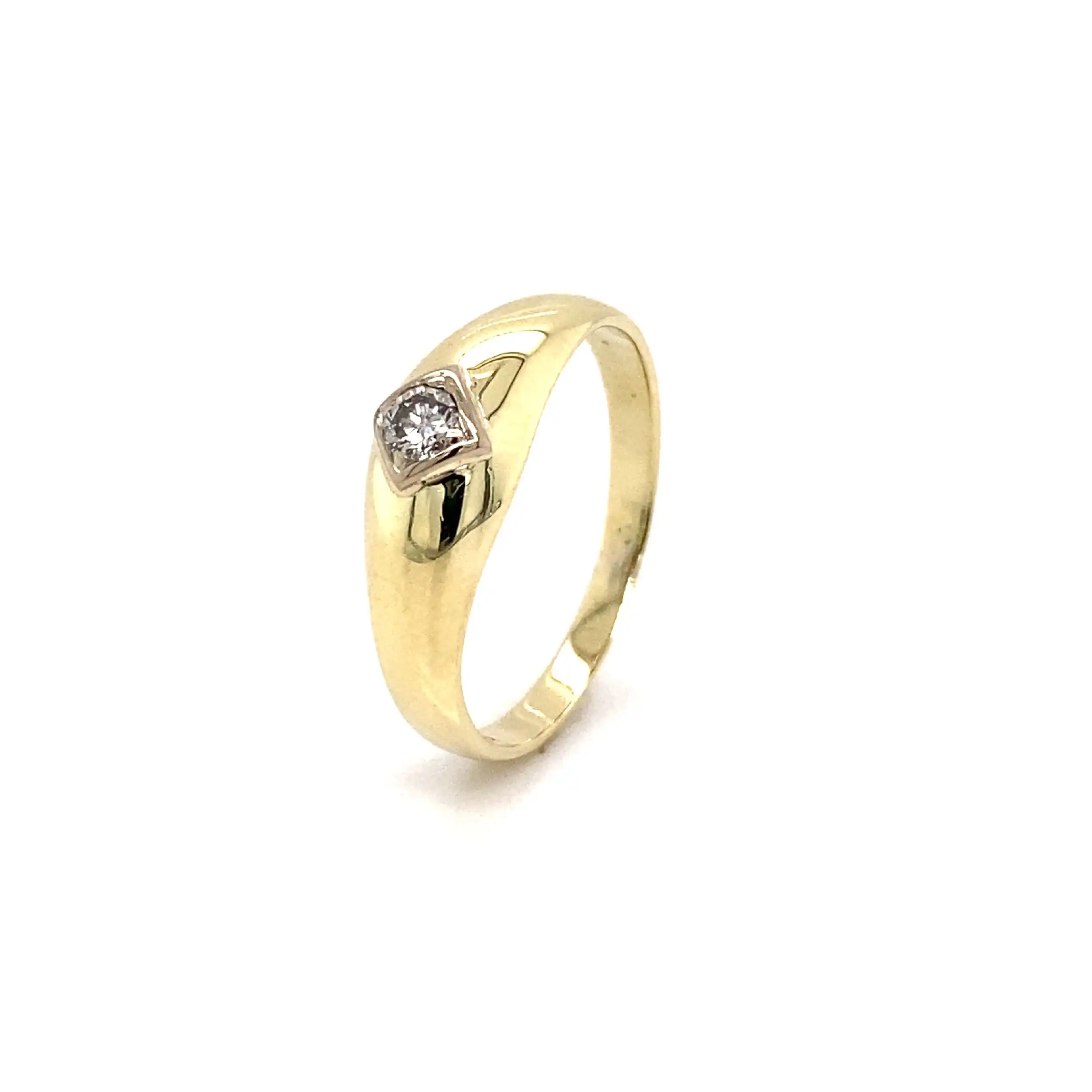 Ring Gelbgold mit Brillant Ring Gelbgold mit Brillant