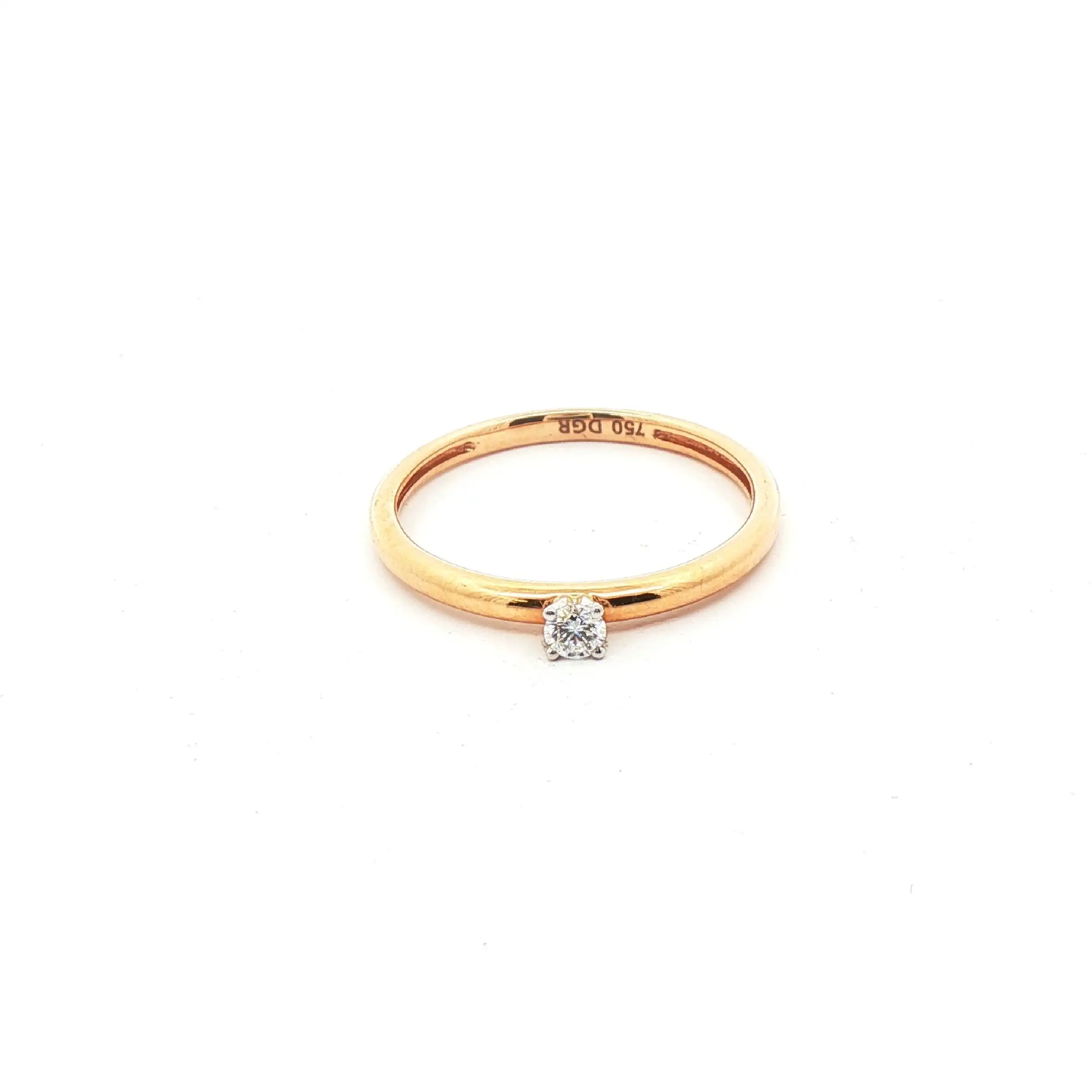 Solitärring Bicolor mit Brillant 0,09ct Solitärring Bicolor mit Brillant 0,09ct