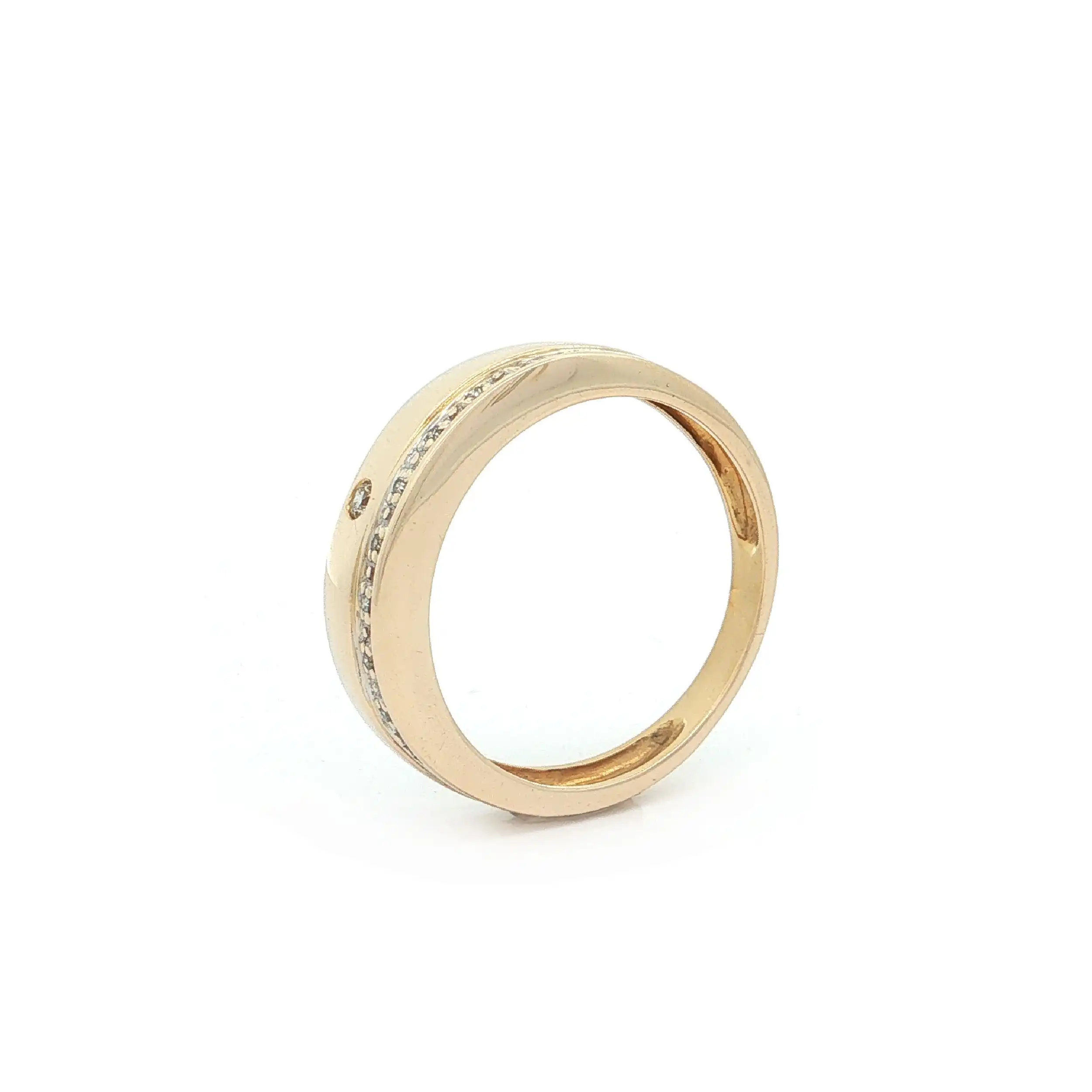 Ring Bicolor mit Brillant und Diamanten