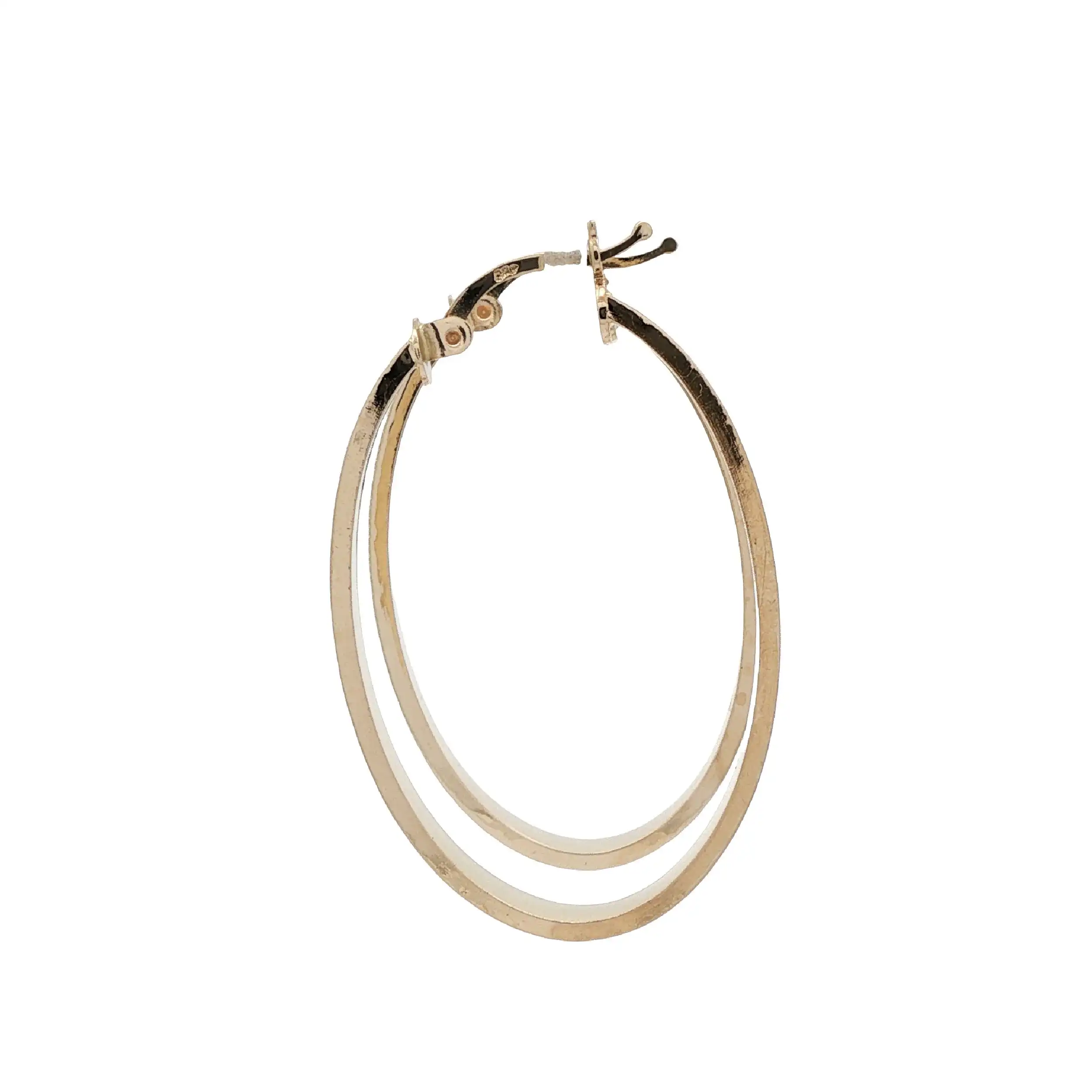 Creolen Gelbgold halbmassiv mit "Greca-Muster"