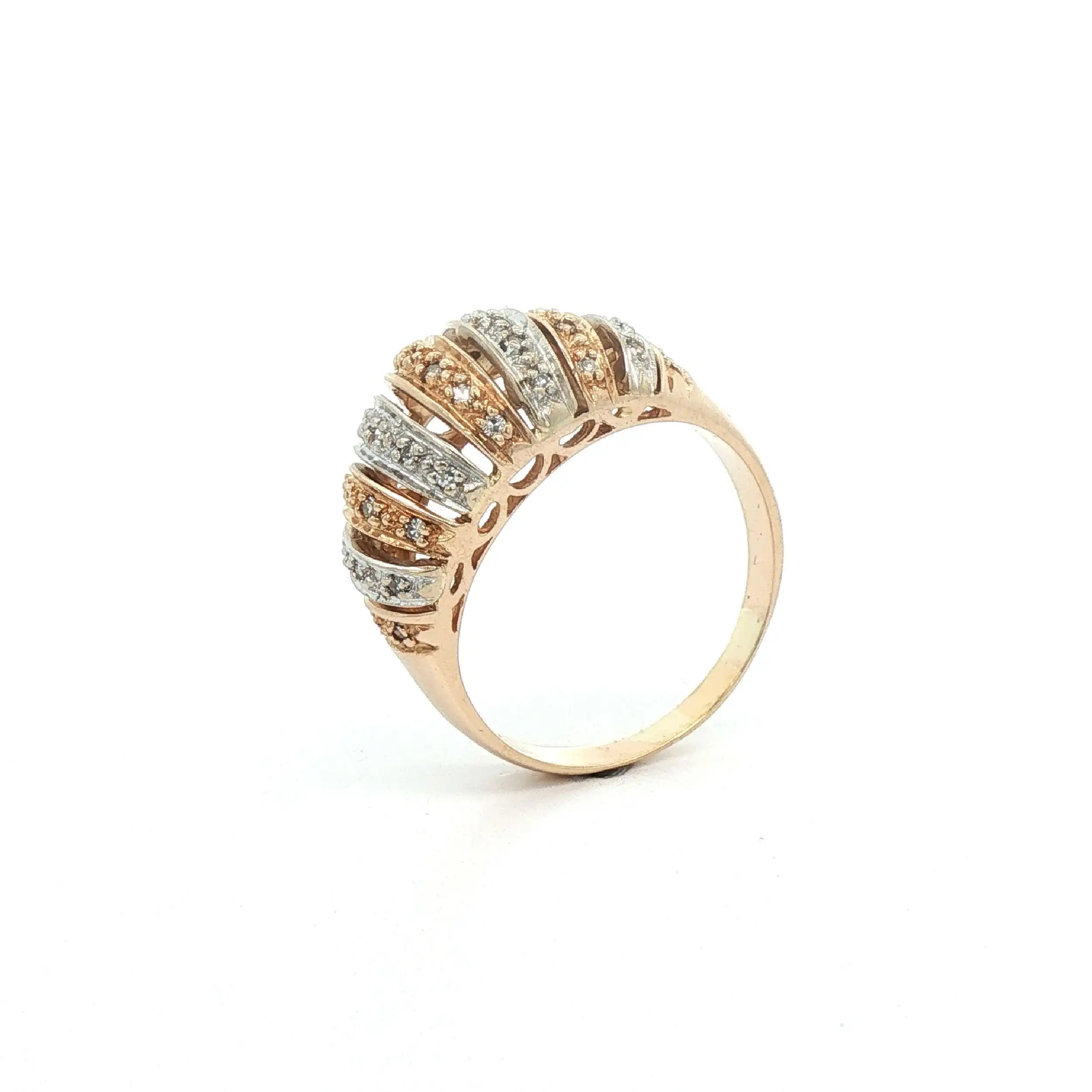 Ring Bicolor mit Diamanten