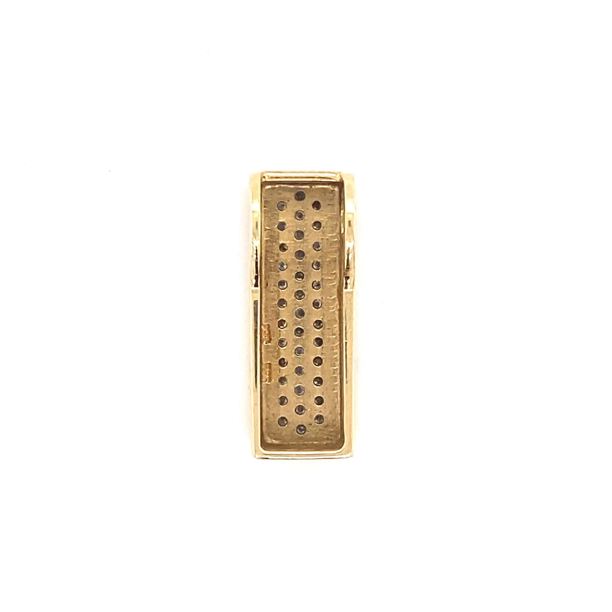 Anhänger Bicolor mit Brillanten in Pavé-Fassung, 0,89ct graviert Anhänger Bicolor mit Brillanten in Pavé-Fassung, 0,89ct graviert