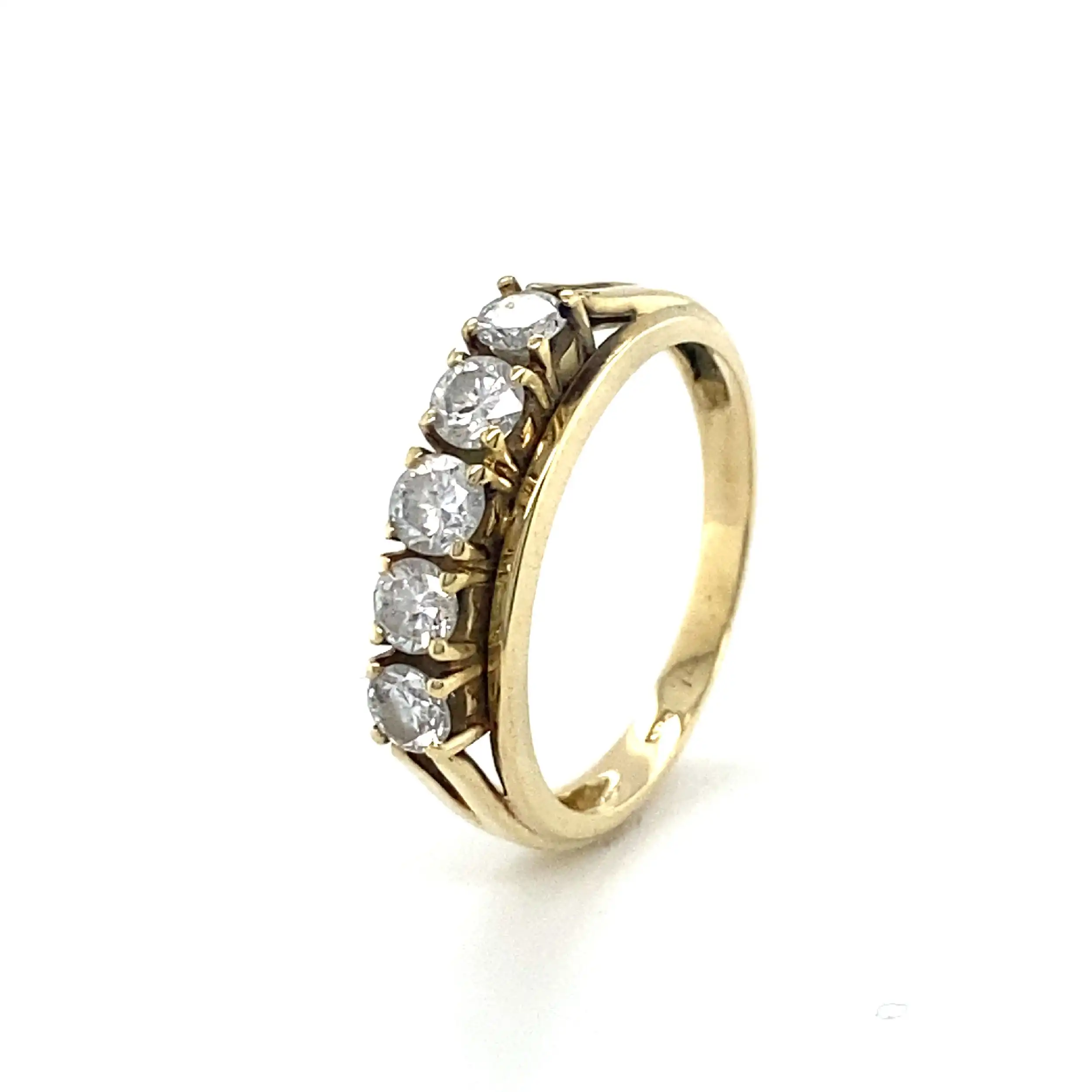 Ring Gelbgold mit 5 Brillanten Ring Gelbgold mit 5 Brillanten